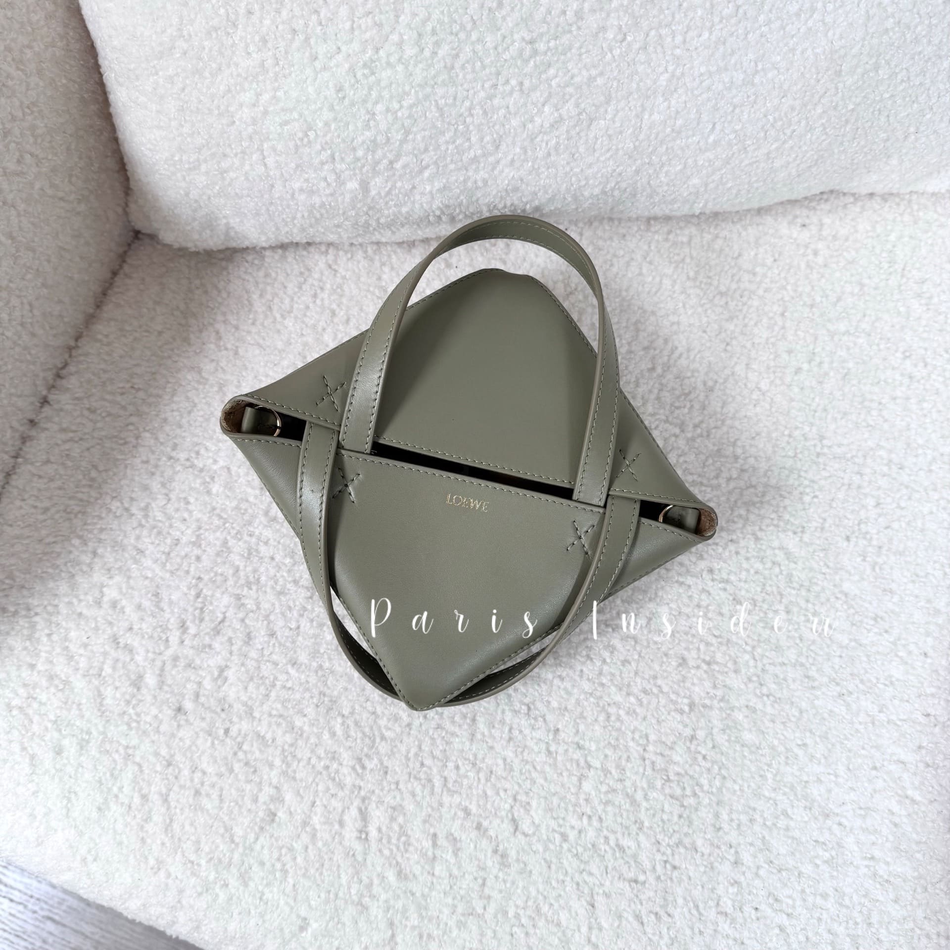 Loewe Mini Puzzle Fold Tote - Dark Khaki 深卡其色 - Image 3