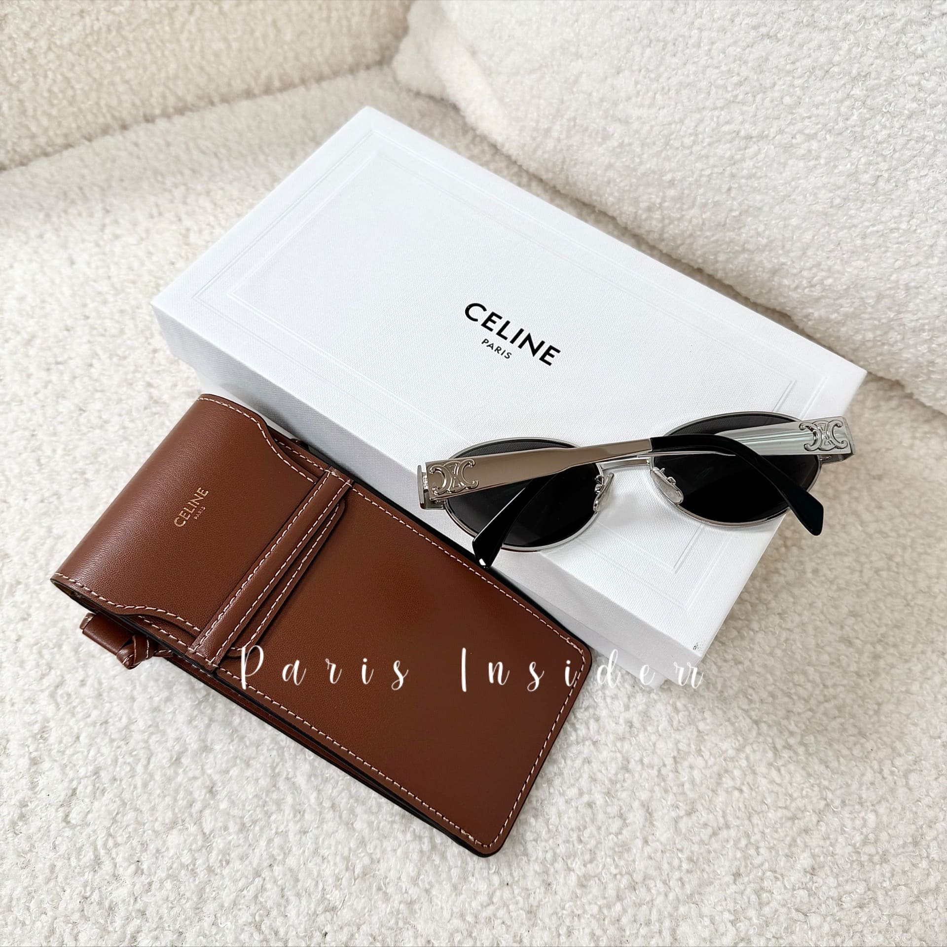 Celine Triomphe Sunglasses - Silver With Smoke 銀色拼煙燻色 - Image 2