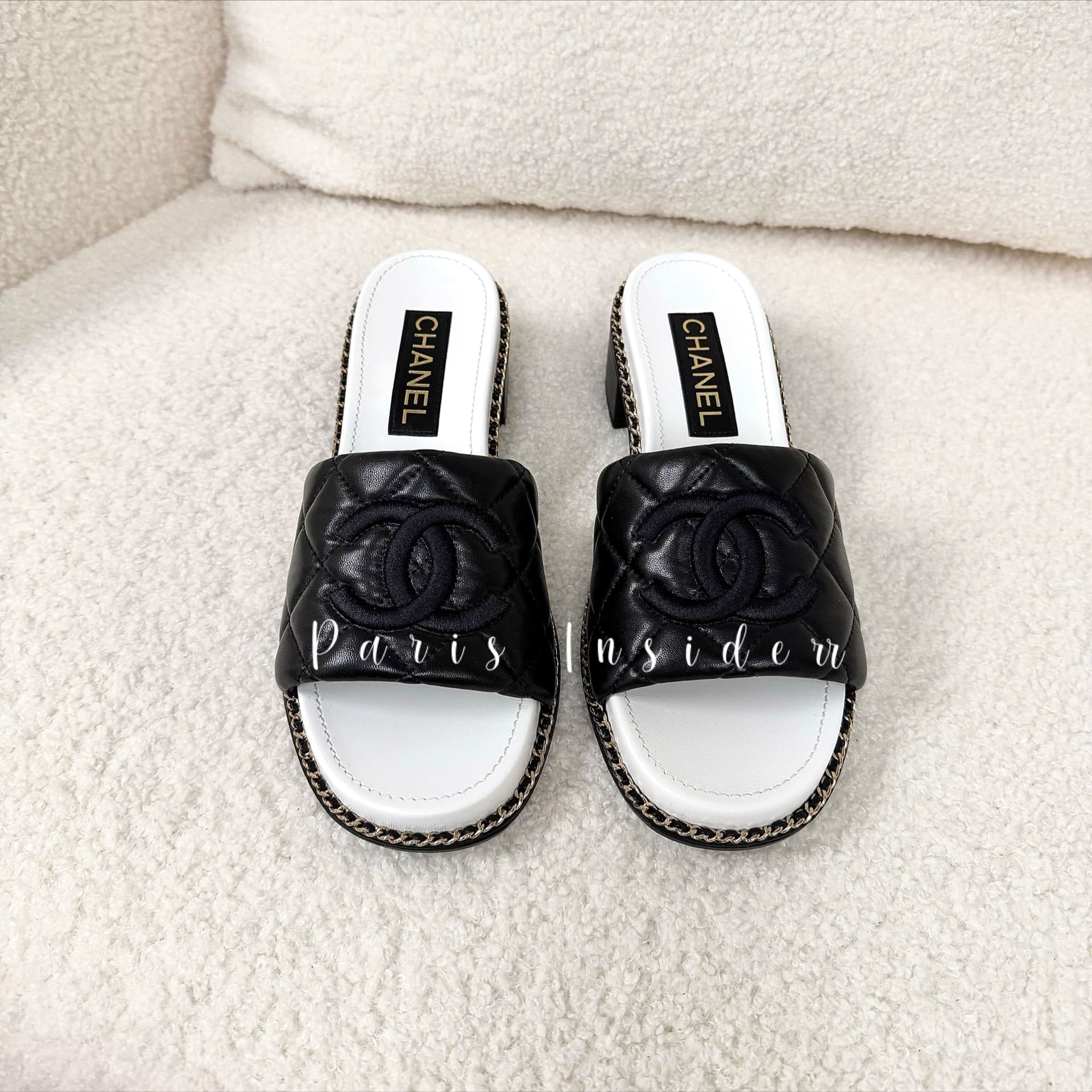 Chanel CC Logo Mules G46301 - black 黑