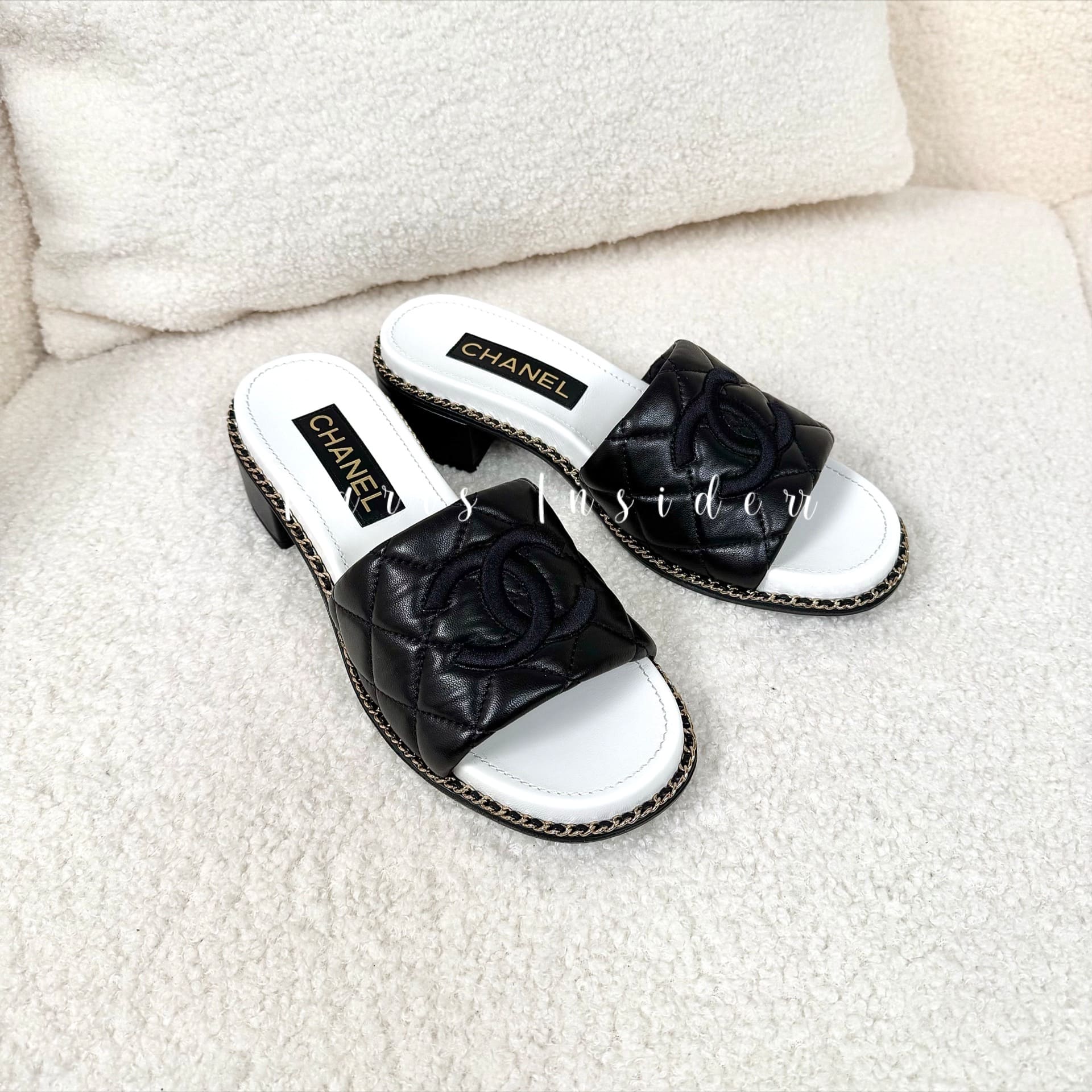 Chanel CC Logo Mules G46301 - black 黑 - Image 2