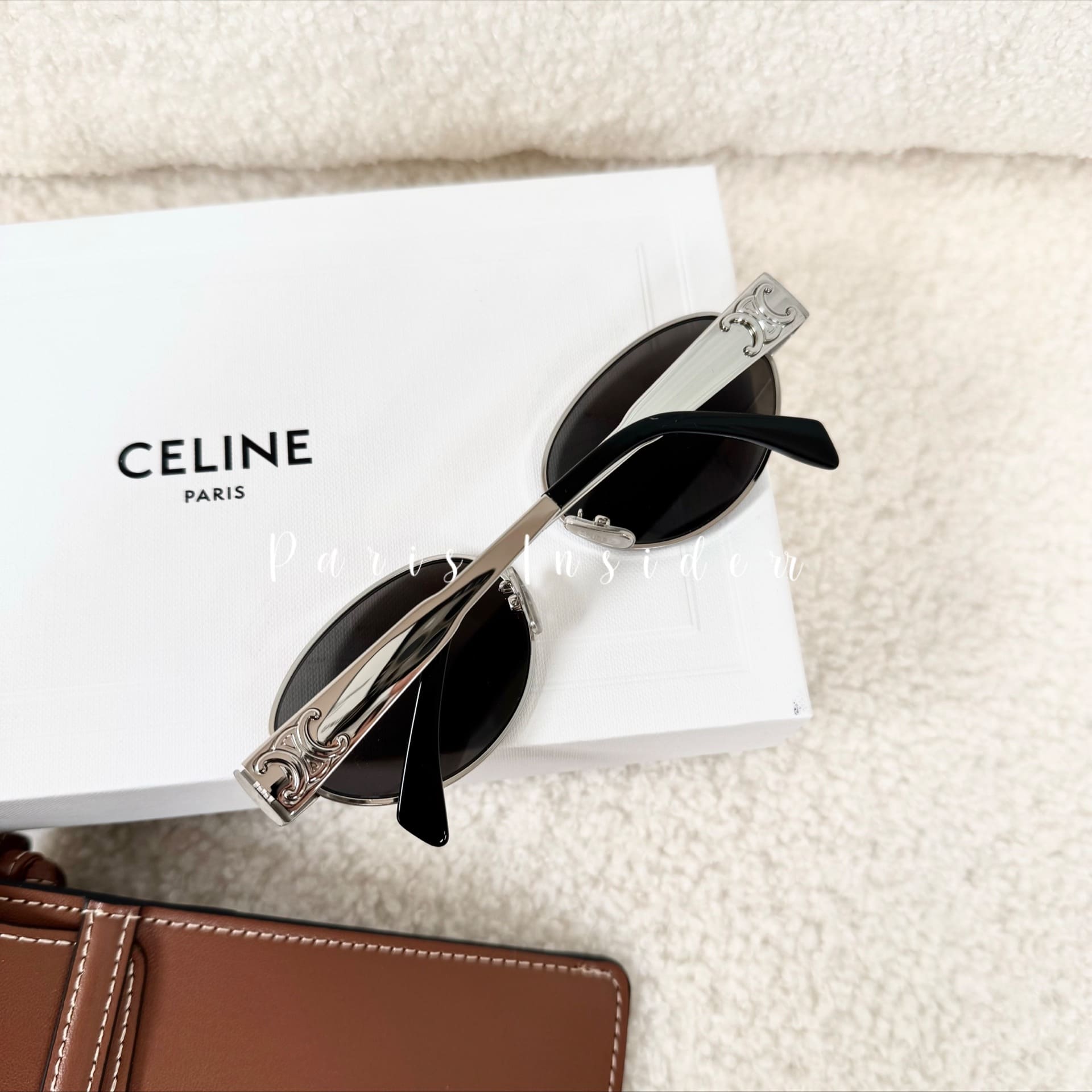 Celine Triomphe Sunglasses - Silver With Smoke 銀色拼煙燻色 - Image 3