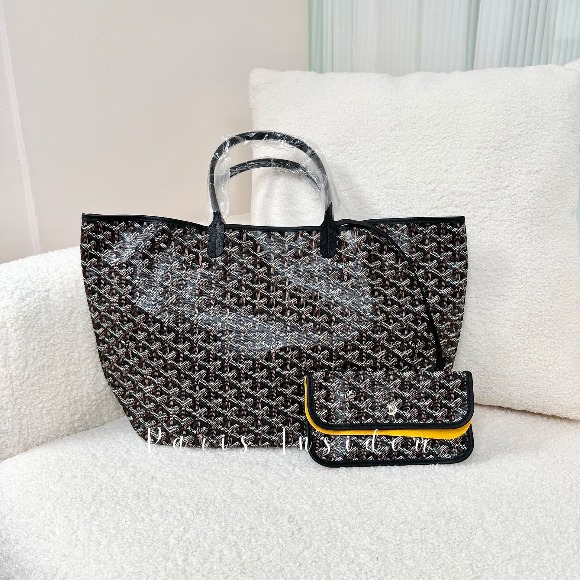 Goyard Saint Louis Pm Bag - Black with dark brown 黑棕