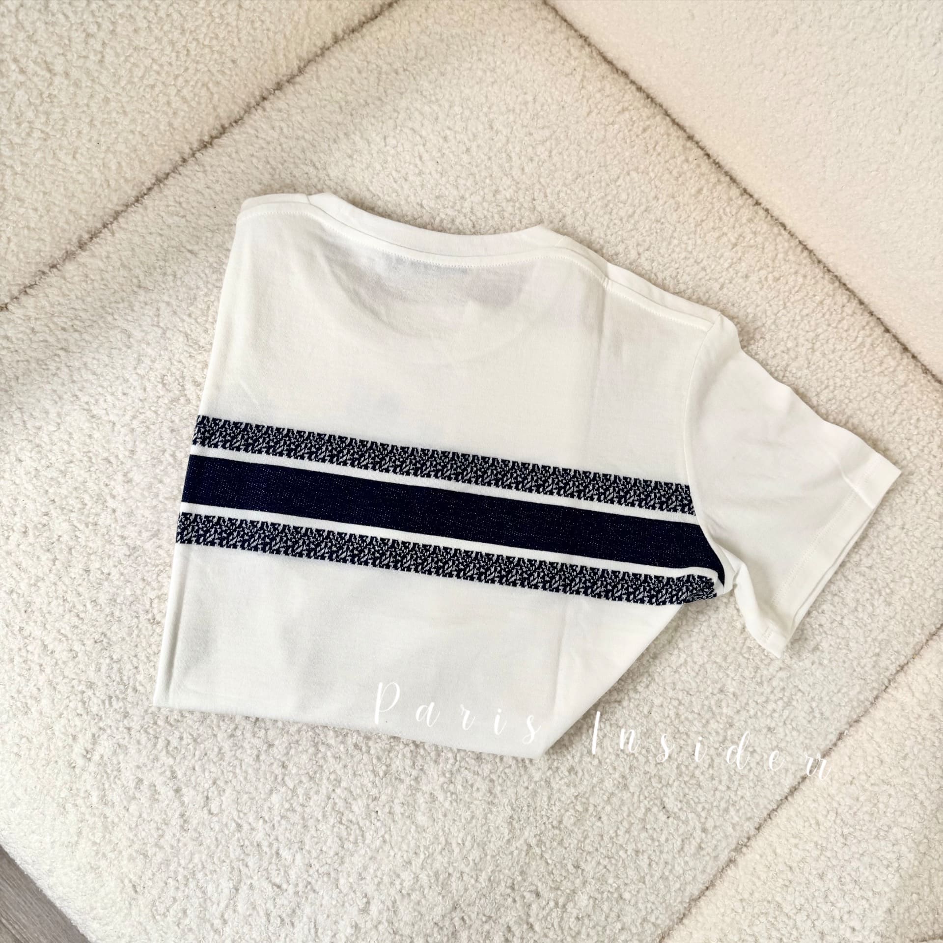 Christian Dior T-Shirt - White With Navy Blue 白拼海軍藍 - Image 2