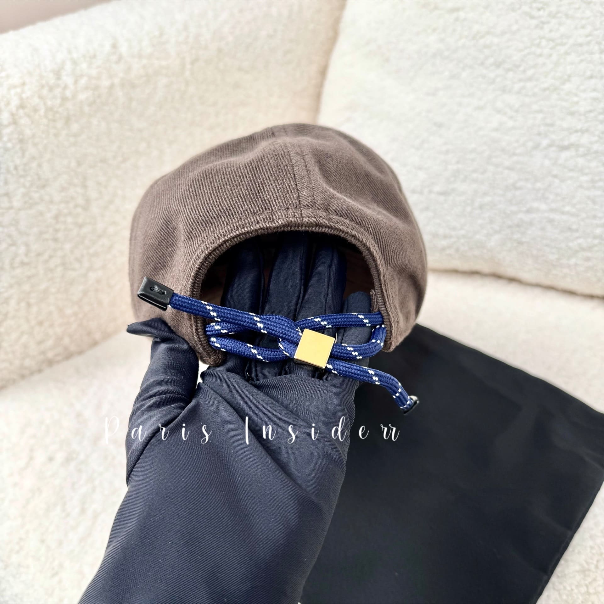 Miu Miu Denim Baseball Cap - Dark Brown With Iris 深棕 - Image 2