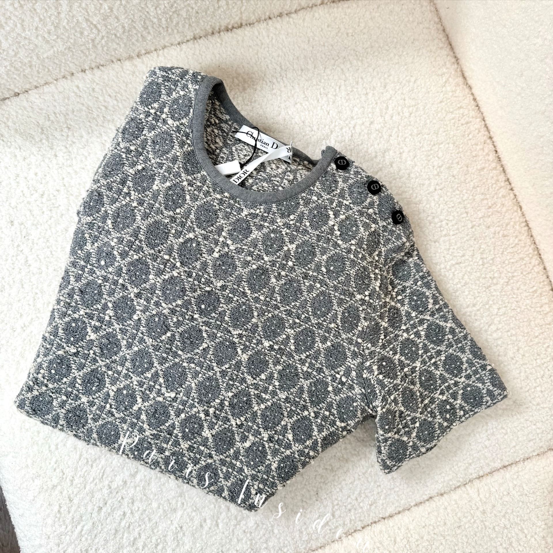 Christian Dior Short Macrocannage Dress - Grey 灰