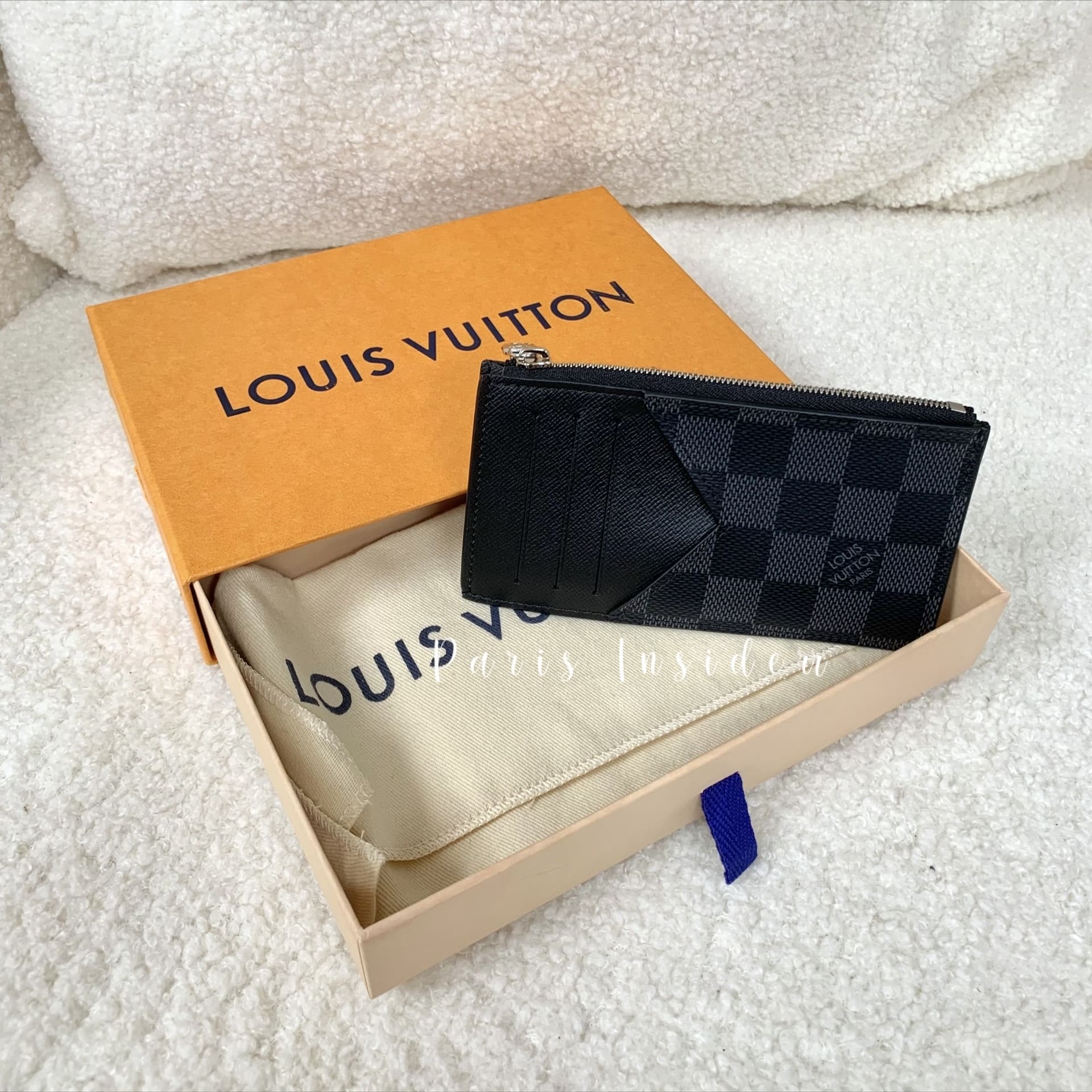 Louis Vuitton Coin Card Holder Black With Grey - Image 2
