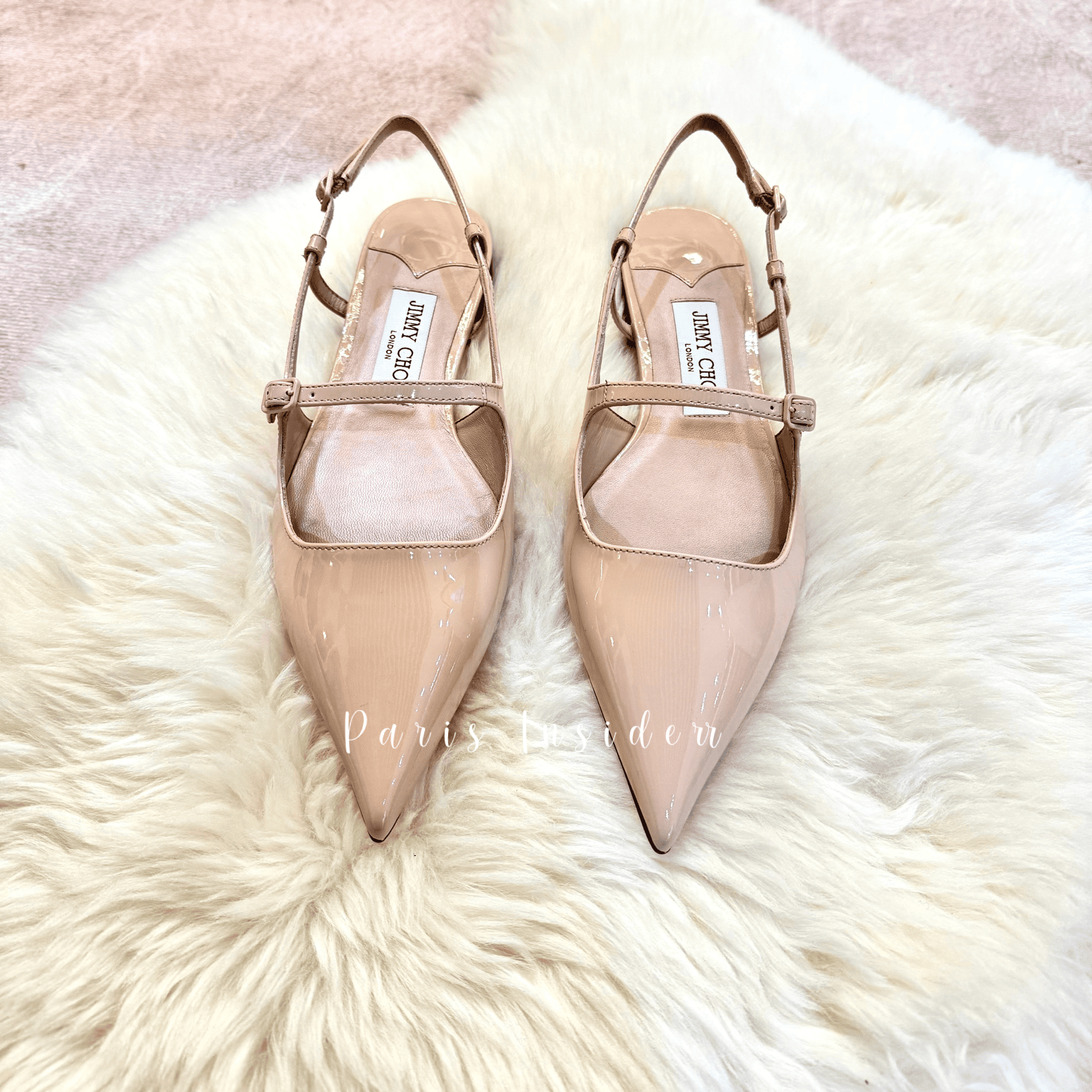 Jimmy Choo Didi Flat Patent Leather Flats - pink 粉