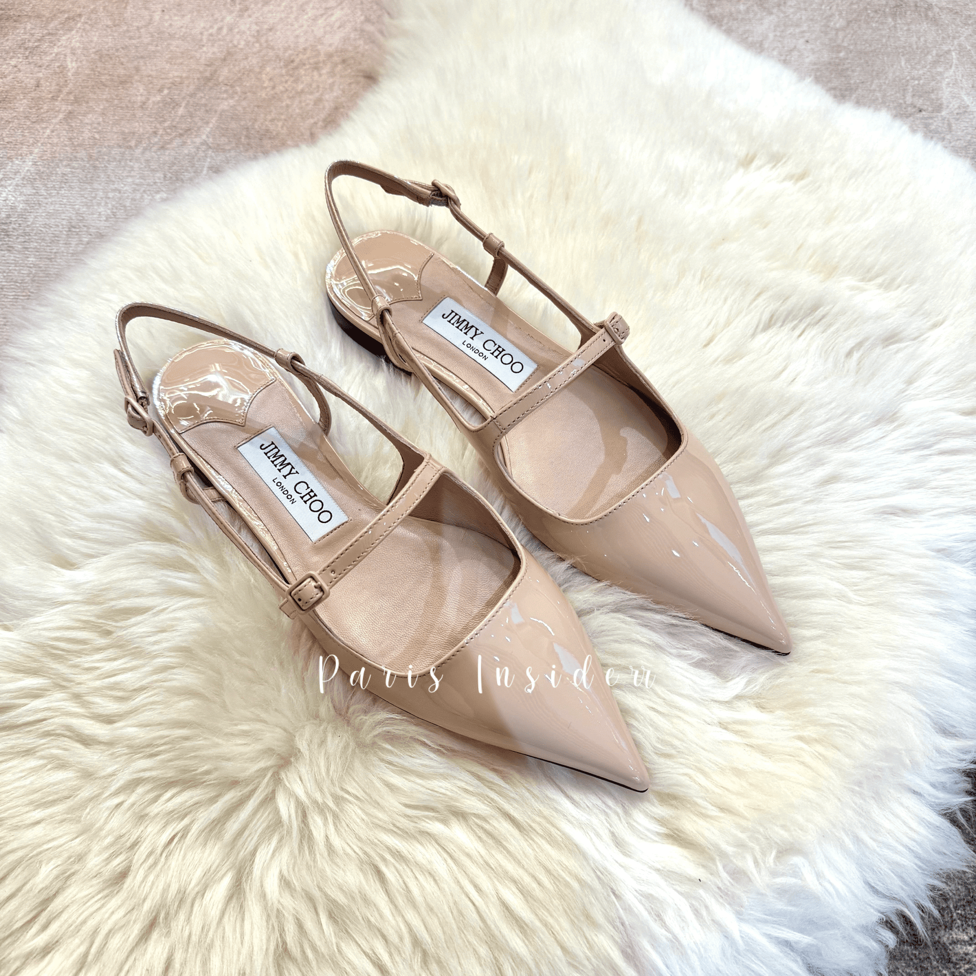 Jimmy Choo Didi Flat Patent Leather Flats - pink 粉 - Image 2