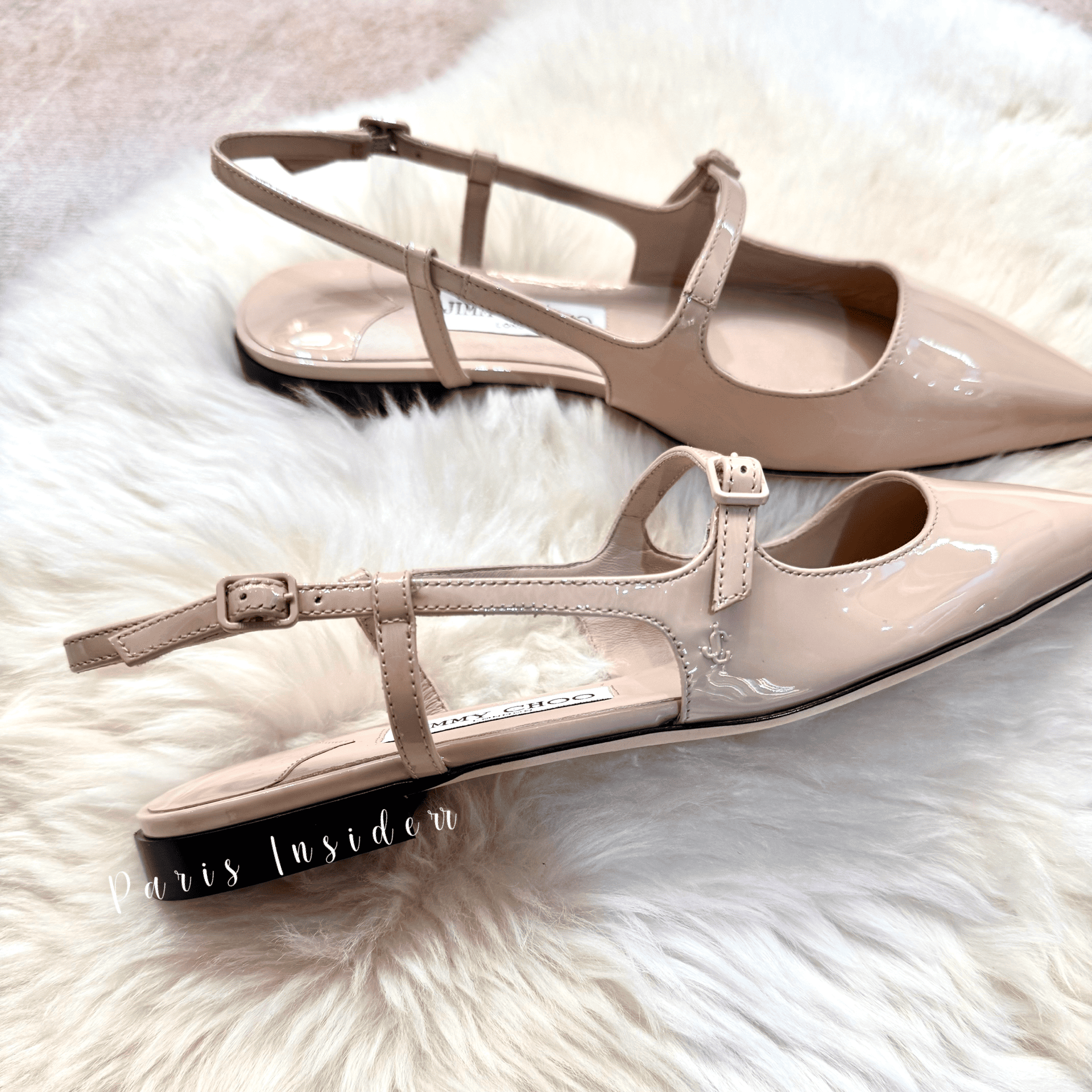 Jimmy Choo Didi Flat Patent Leather Flats - pink 粉 - Image 3