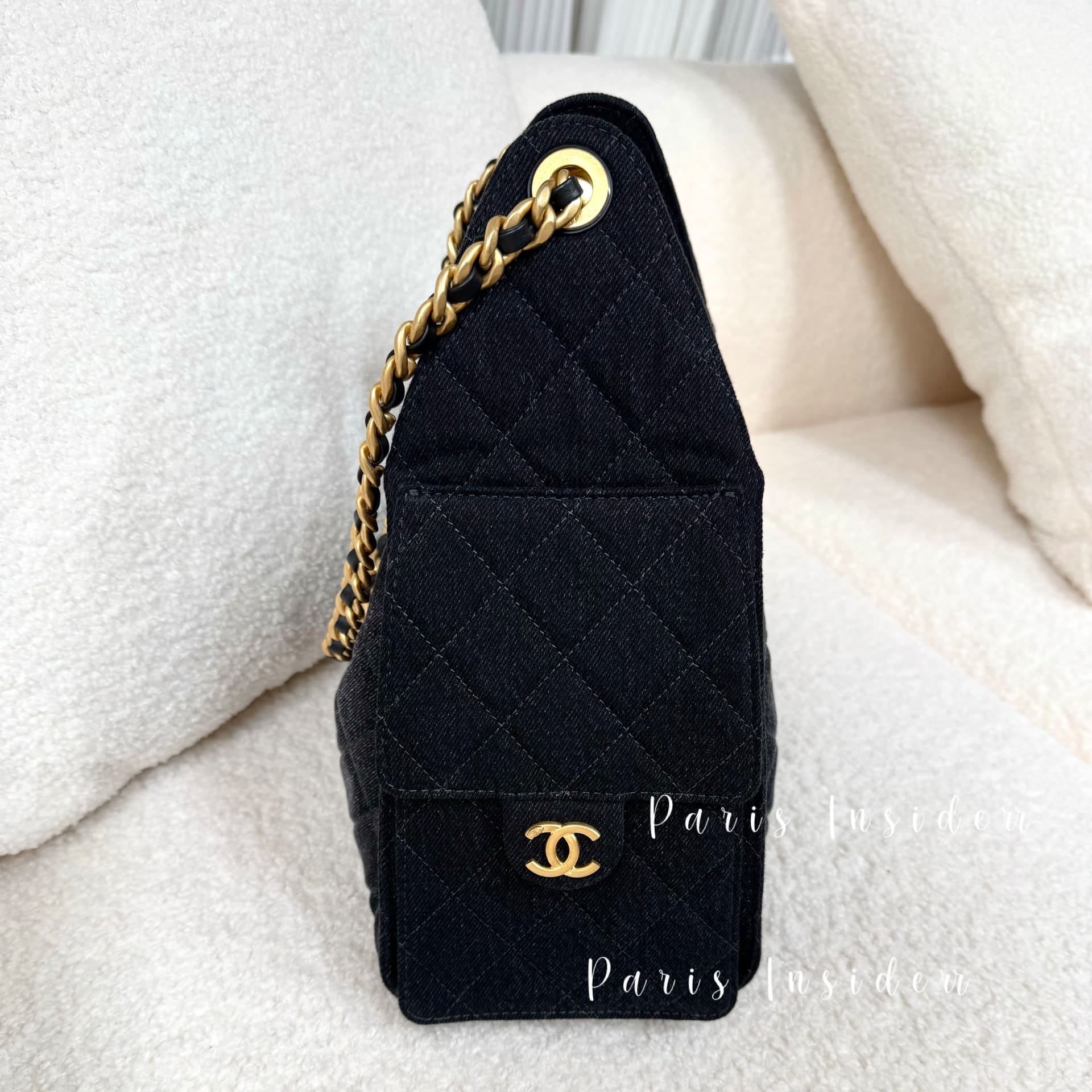 Chanel 25 Hobo Bag AS5311 - Washed Denim Black 洗水黑 - Image 2
