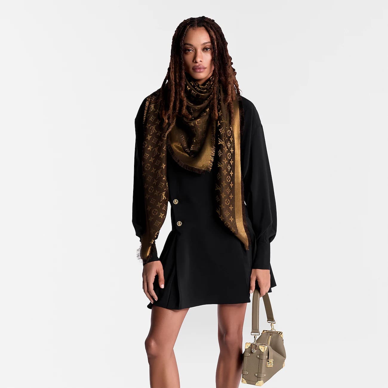 Louis Vuitton Monogram Shine Shawl - Brown 棕 - Image 4