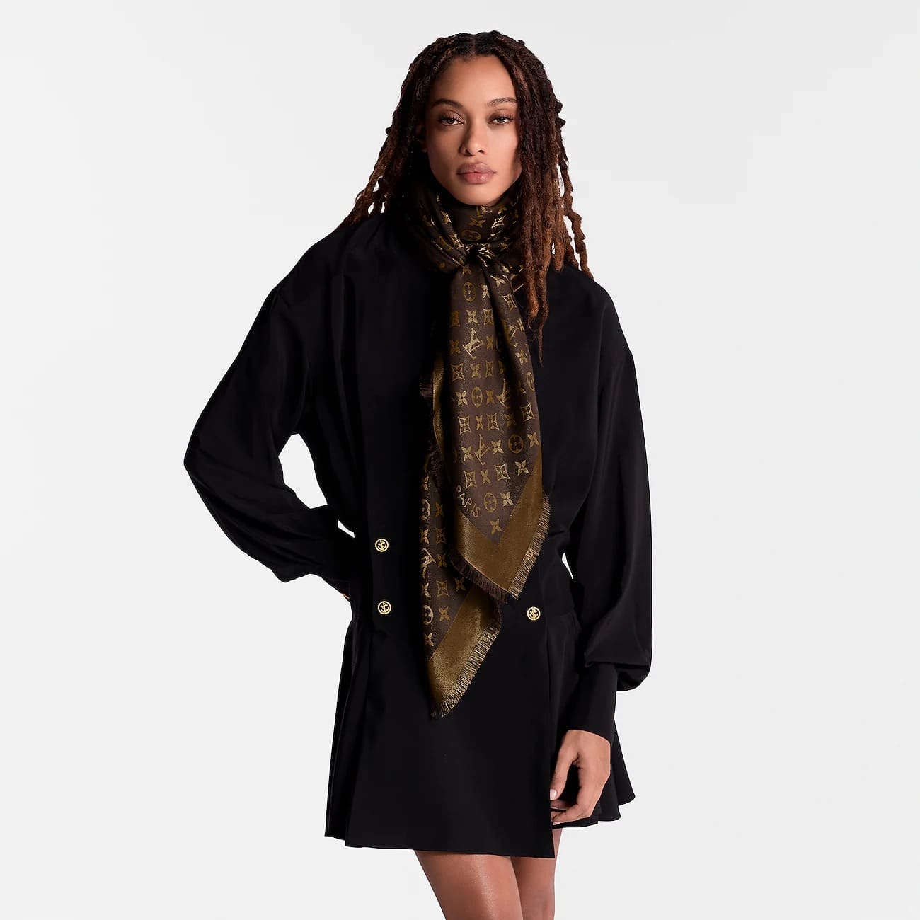 Louis Vuitton Monogram Shine Shawl - Brown 棕 - Image 3