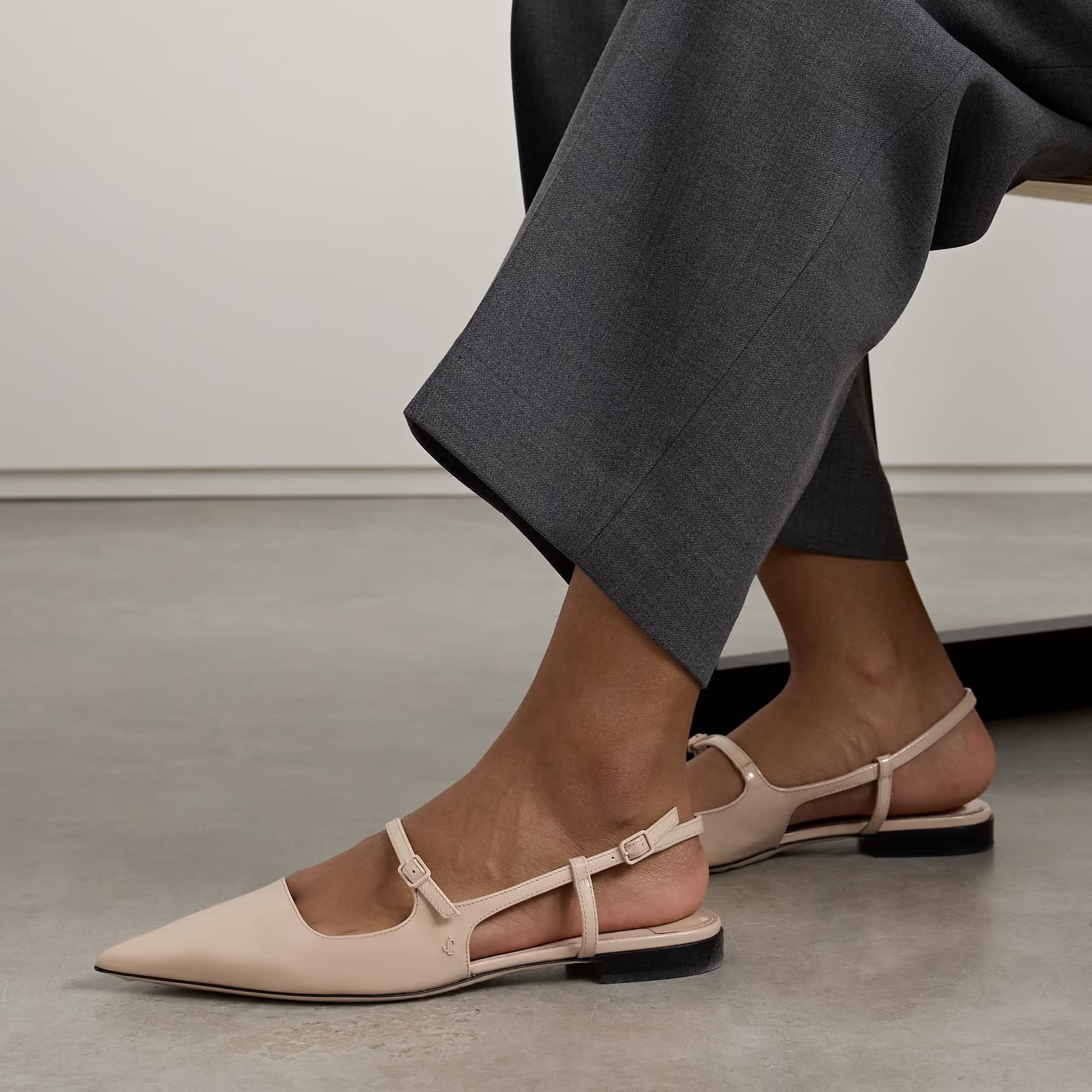 Jimmy Choo Didi Flat Patent Leather Flats - pink 粉 - Image 4