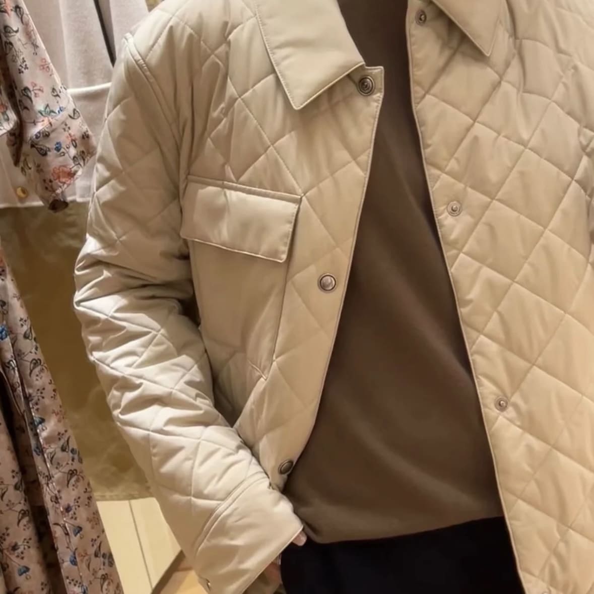 Loro Piana Ampay Quilted Shell Shirt Jacket Sand Sell - Image 3
