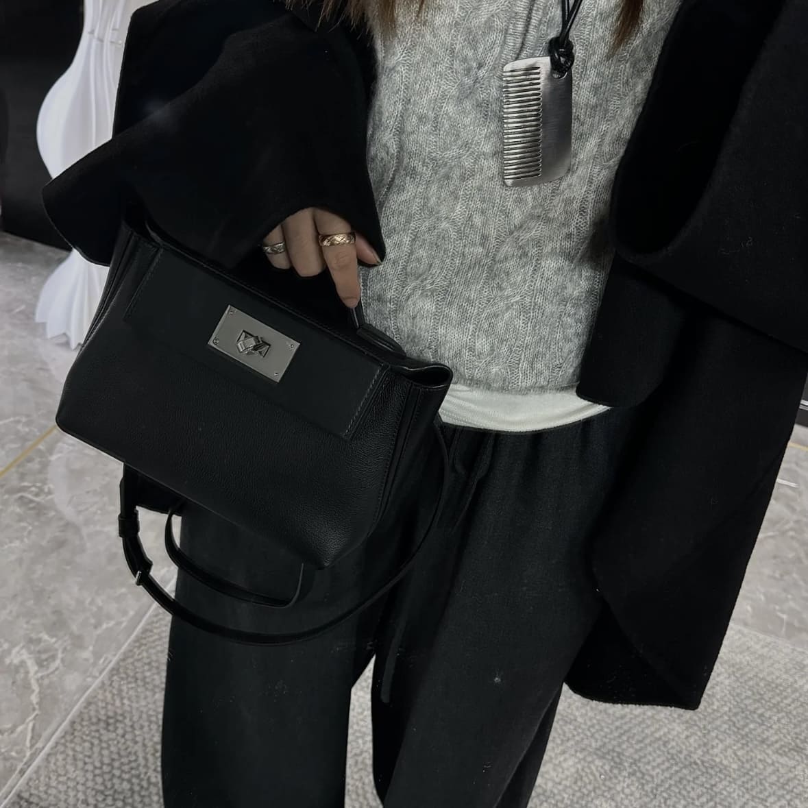 Hermes Mini 2424 Noir PHW - Image 6