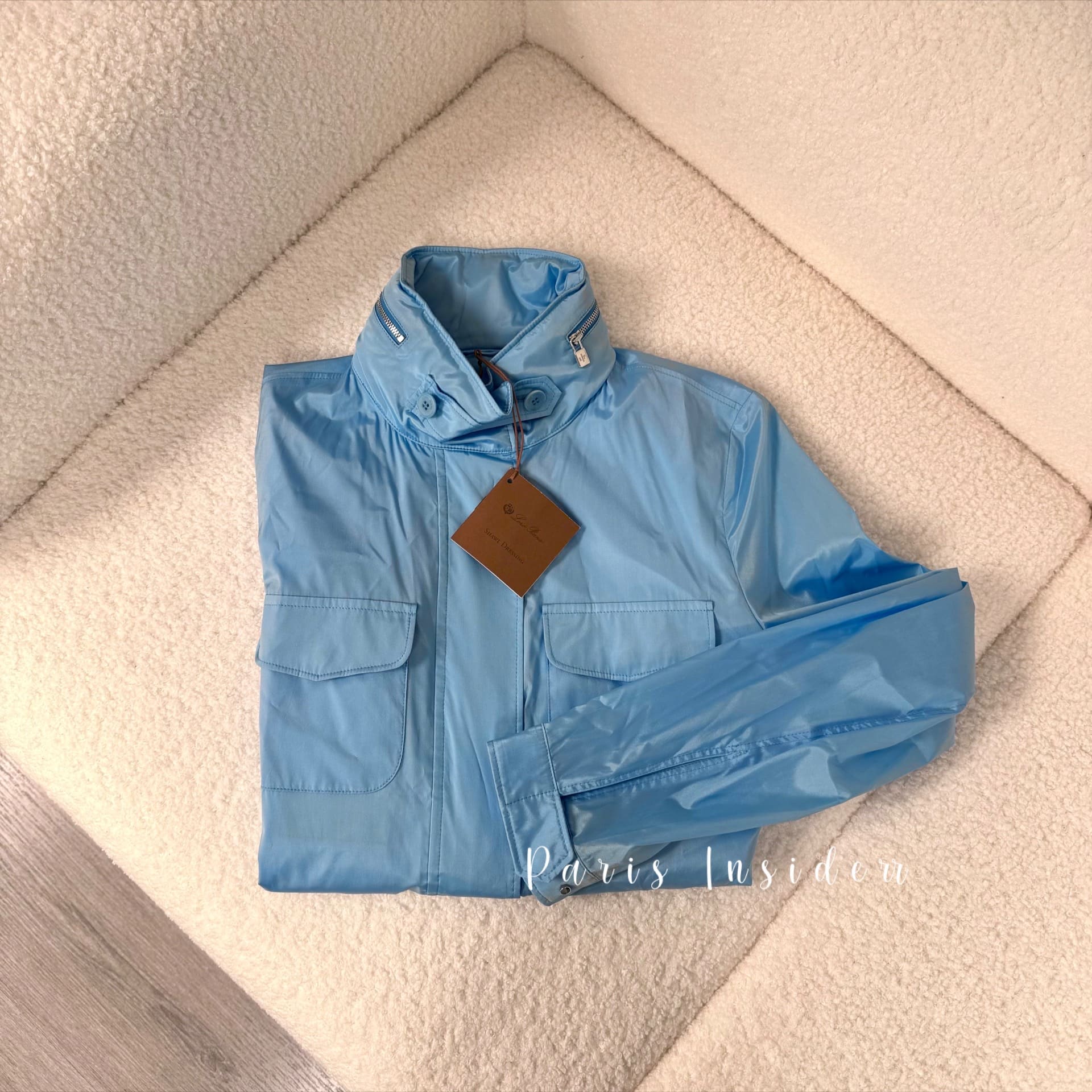 Loro Piana Blue Linen Traveller Jacket