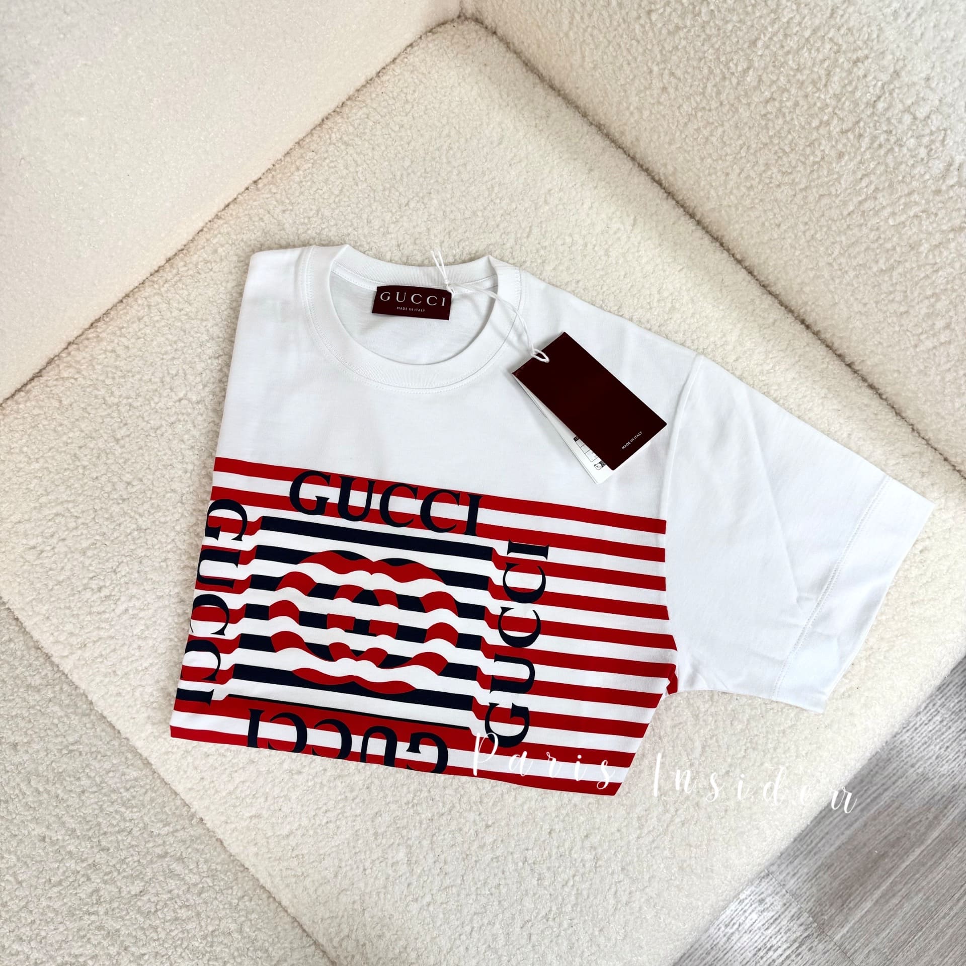 Gucci Logo T-shirt White and Red