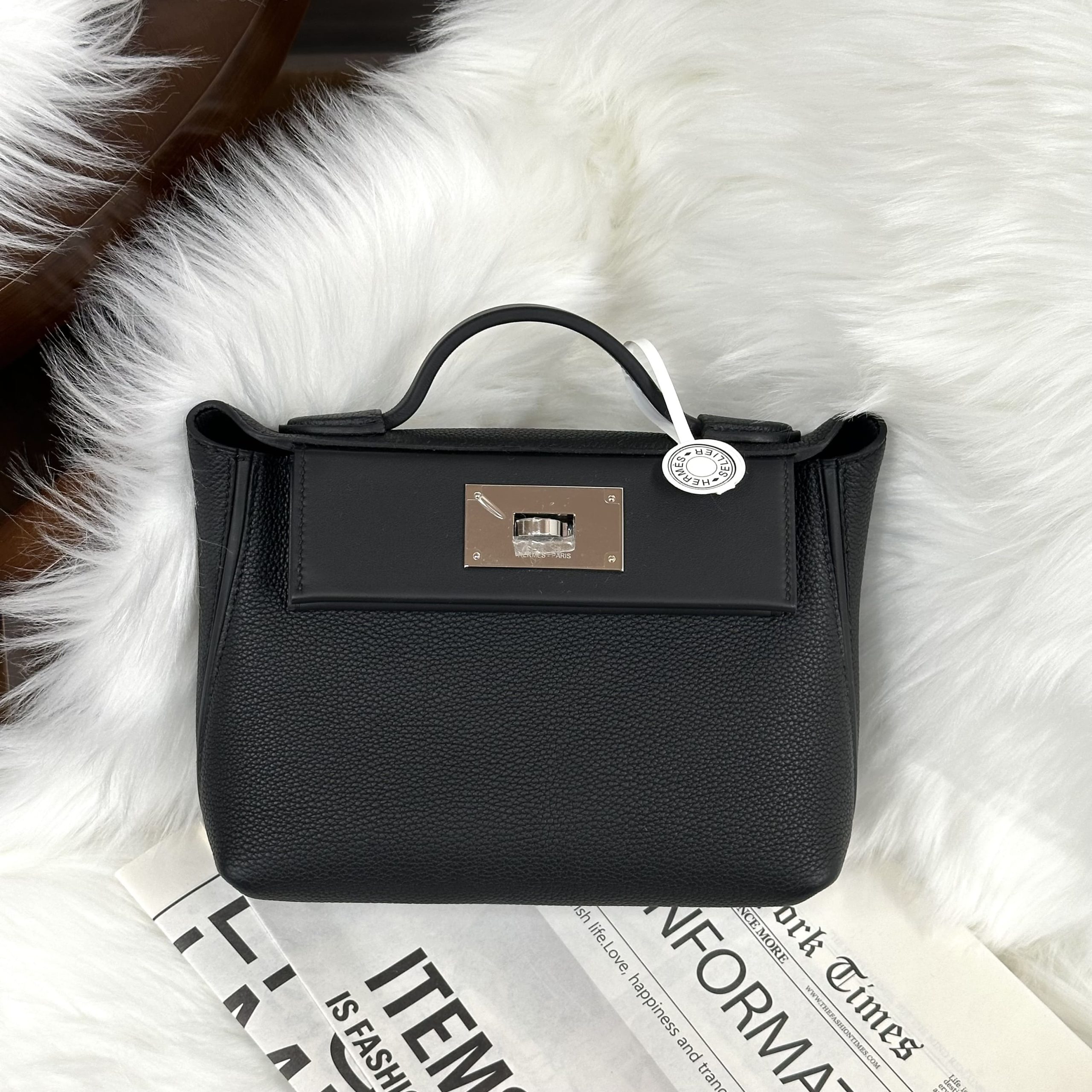 Hermes Mini 2424 Noir PHW