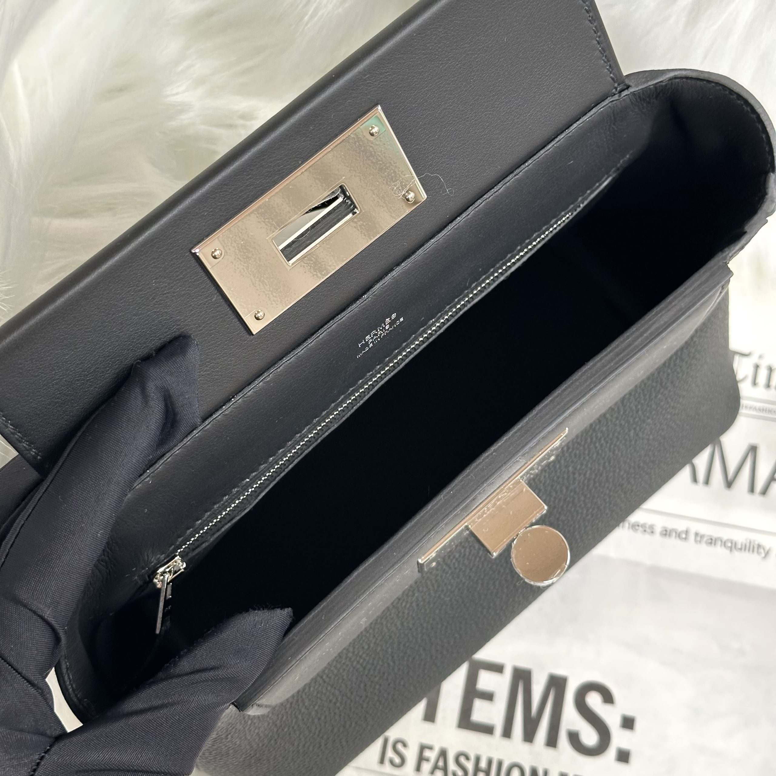 Hermes Mini 2424 Noir PHW - Image 4