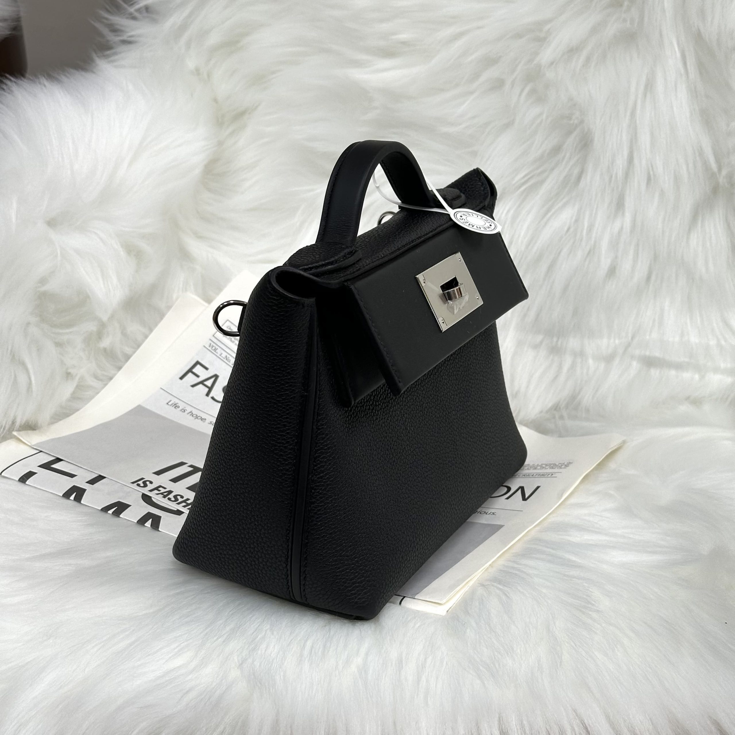 Hermes Mini 2424 Noir PHW - Image 2