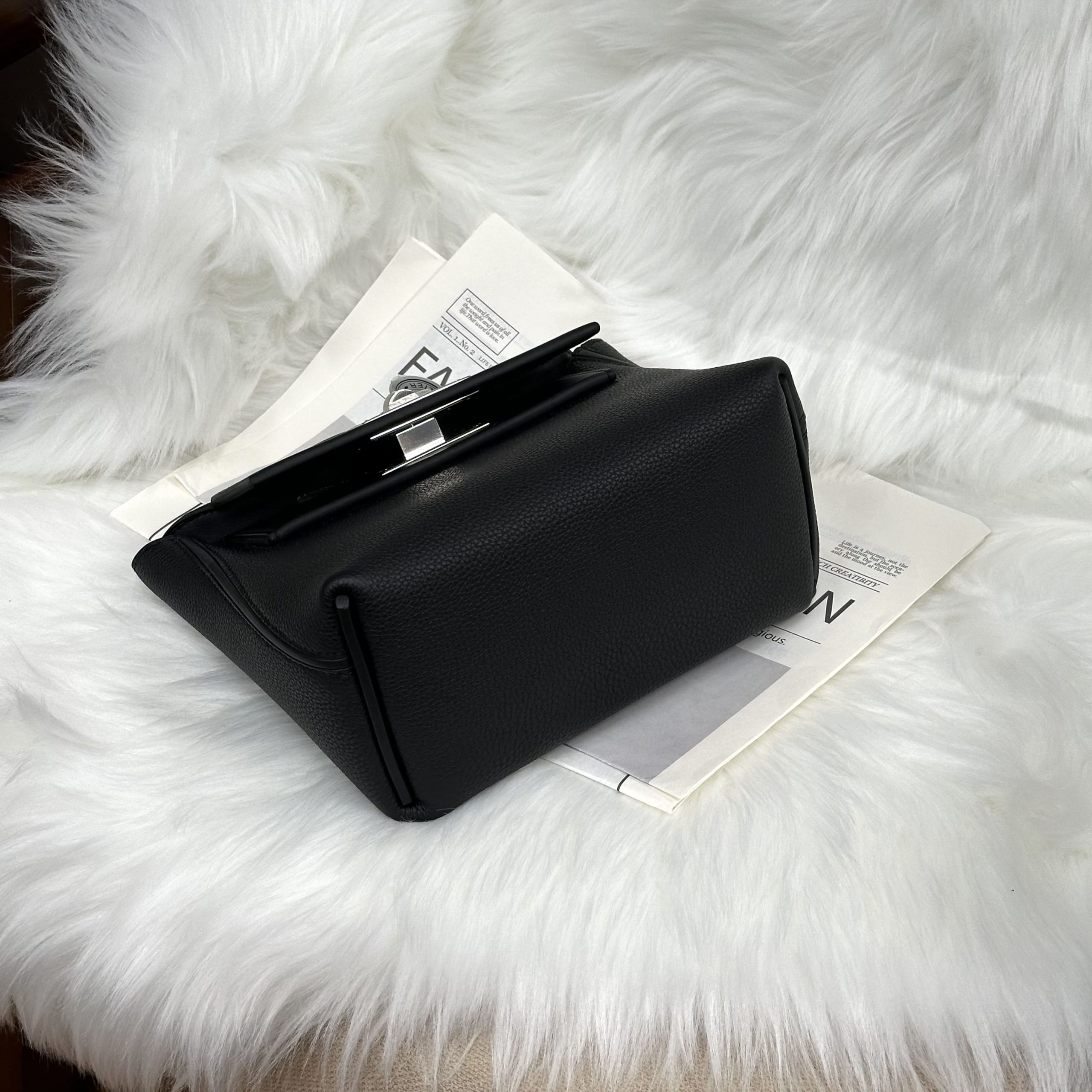 Hermes Mini 2424 Noir PHW - Image 3