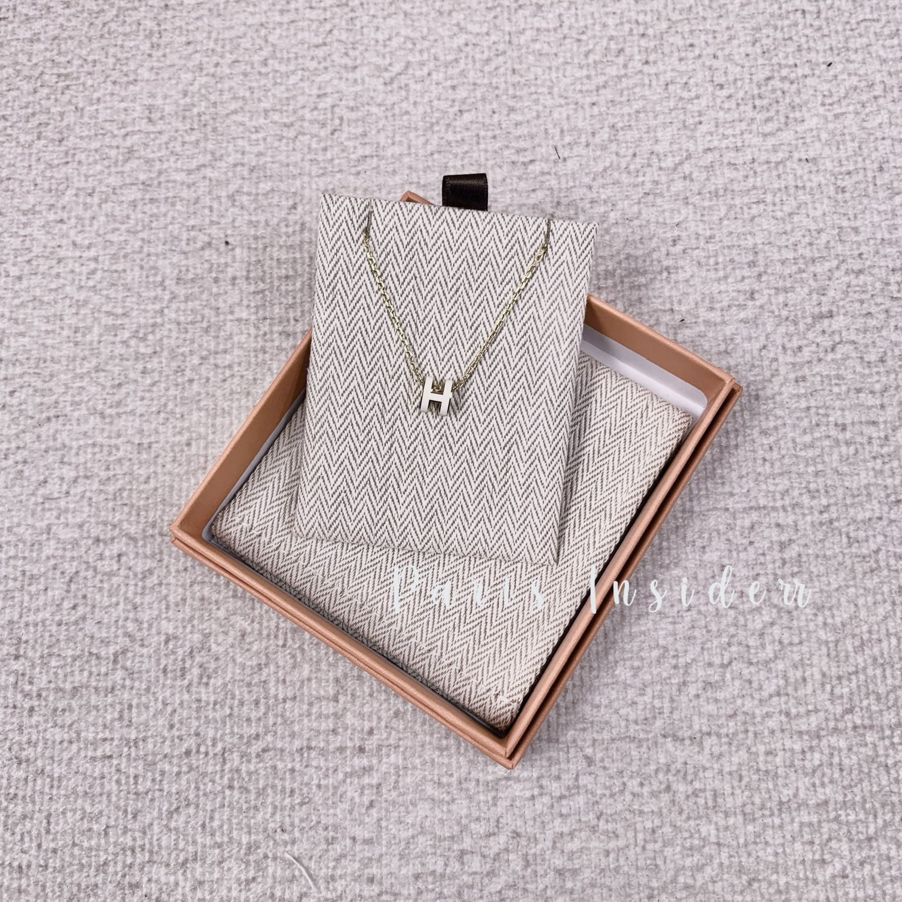 HERMES Mini Pop H necklace - Blanc (white x gold)
