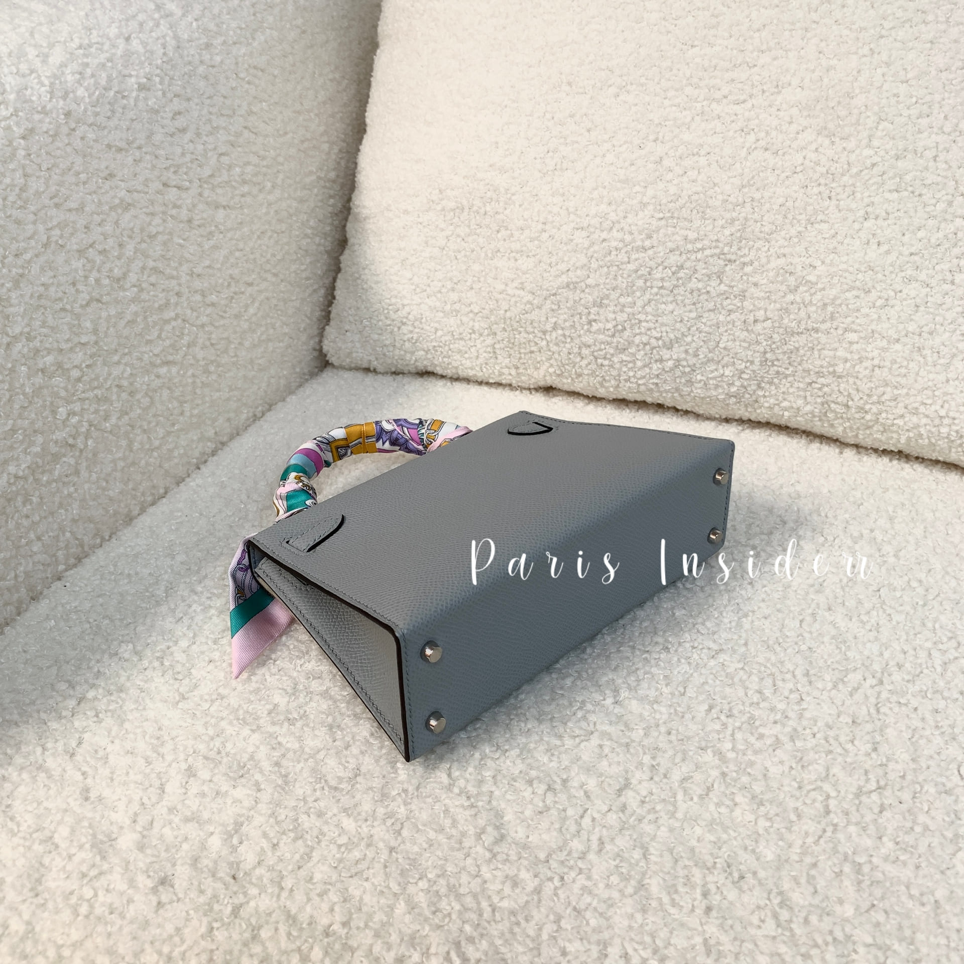 Hermes mini Kelly II - 8U Bleu Glacier CK - Image 4