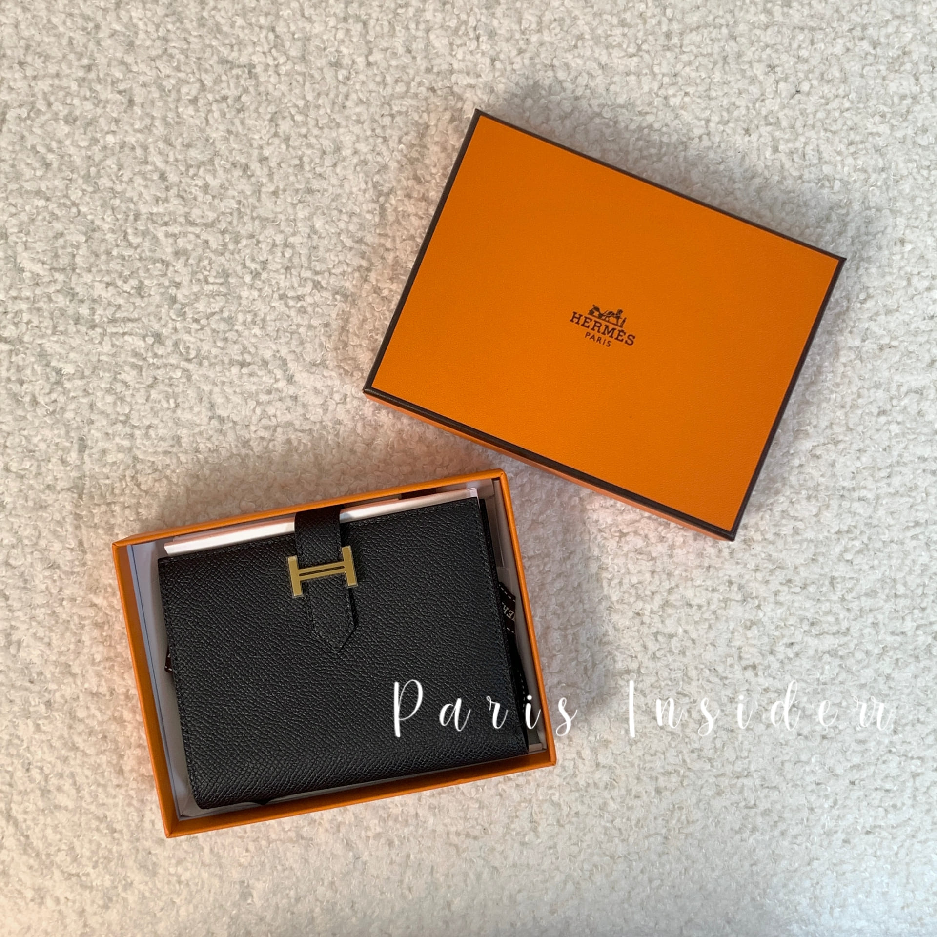 Hermes bearn compact - 89 noir CC