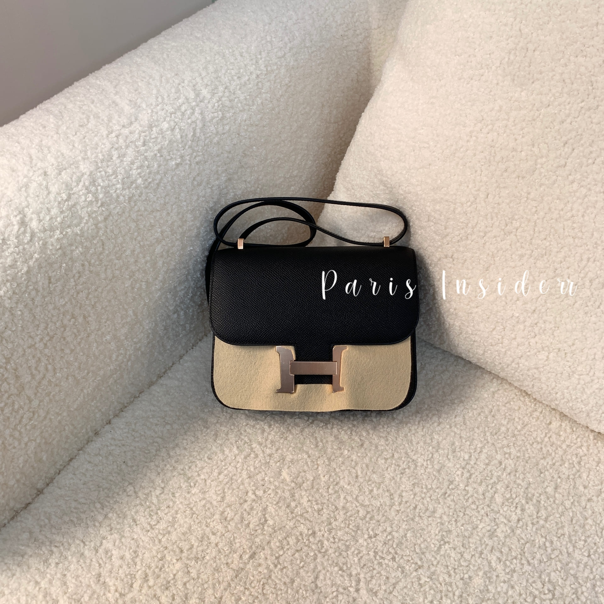 Hermes mini constance - 89 noir rose gold