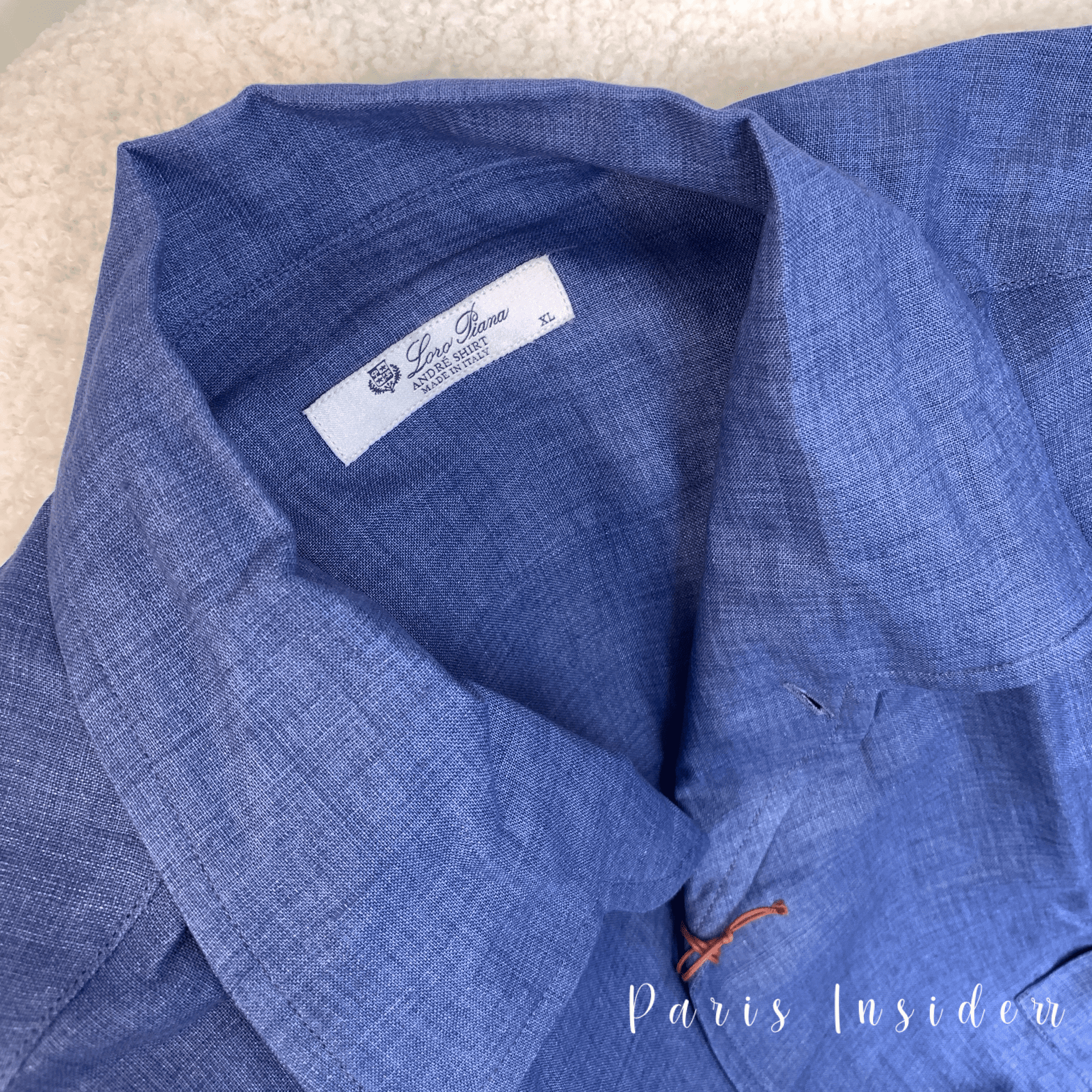 Loro Piana André Arizona Linen Shirt - Kurume Blue 藏青色 - Image 2