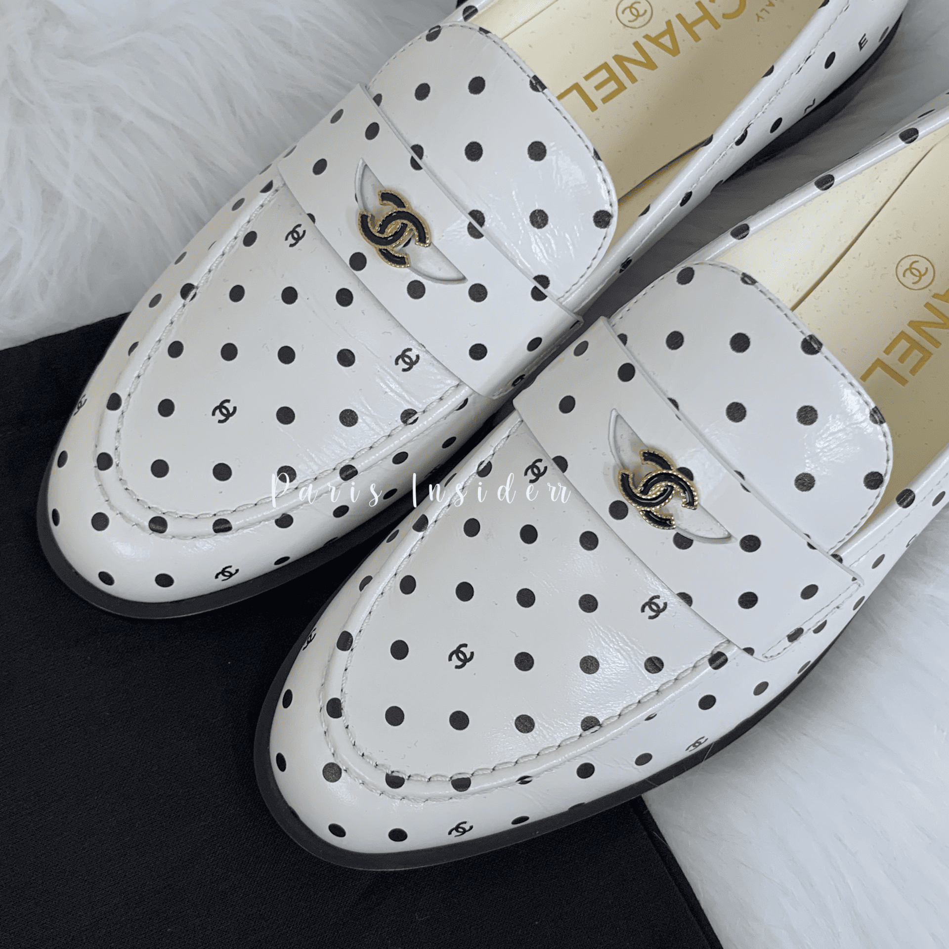 Chanel 24p Loafers Flat shoes - polka dot 黑白波點 - Image 2