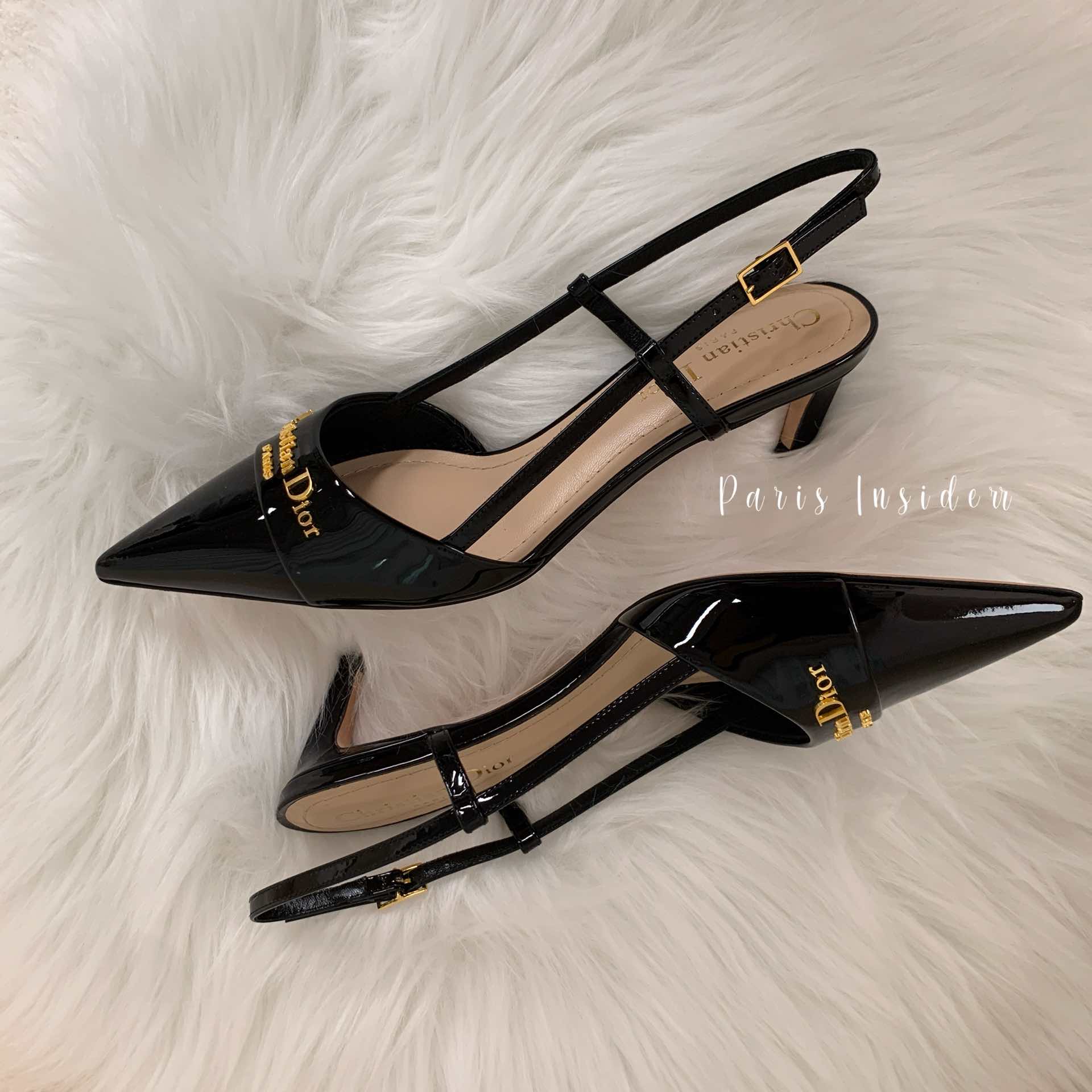 Dior my dior patent slingback Pump - black 黑 - Image 3