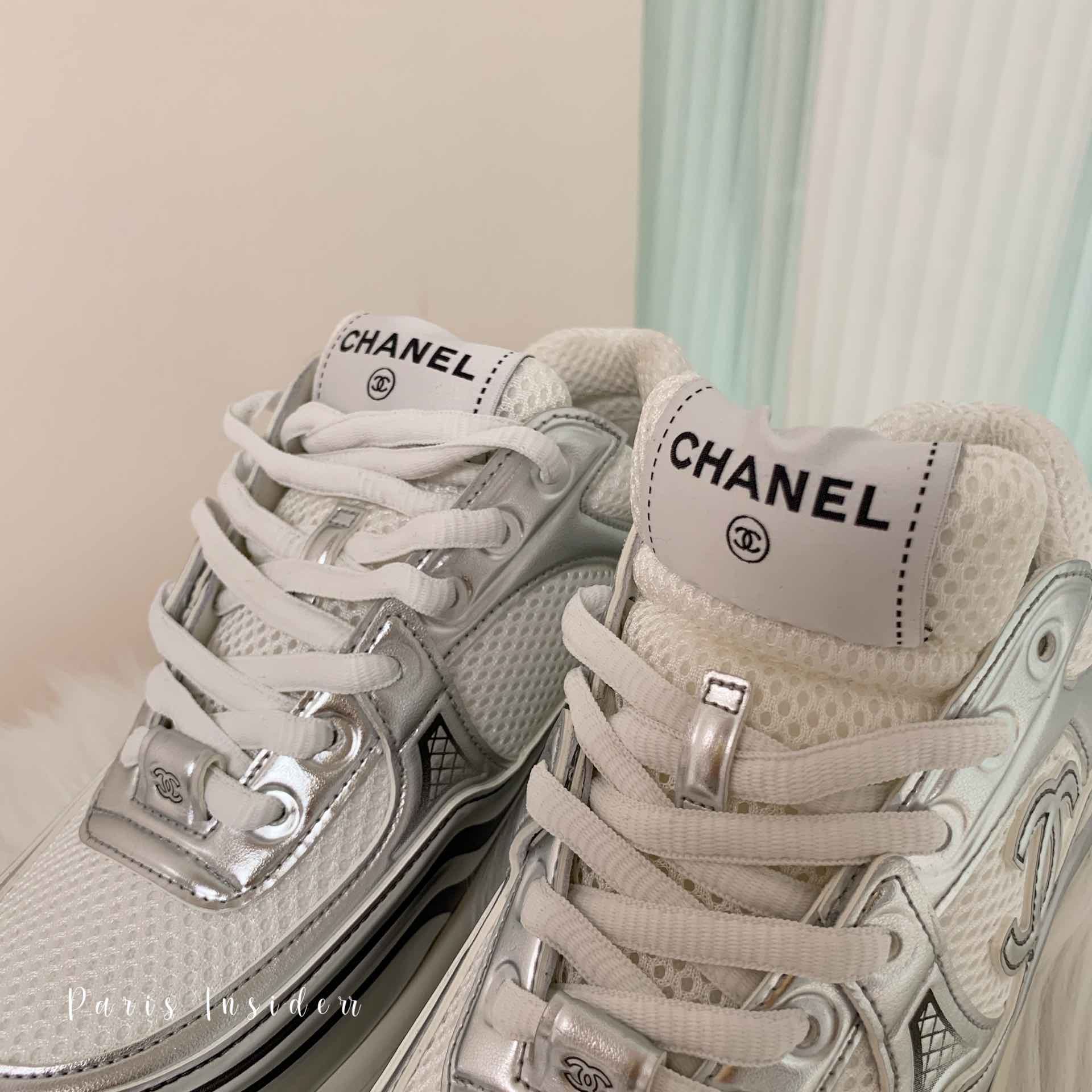 Chanel 23C metallic sneaker - gray/sliver 灰銀 - Image 3