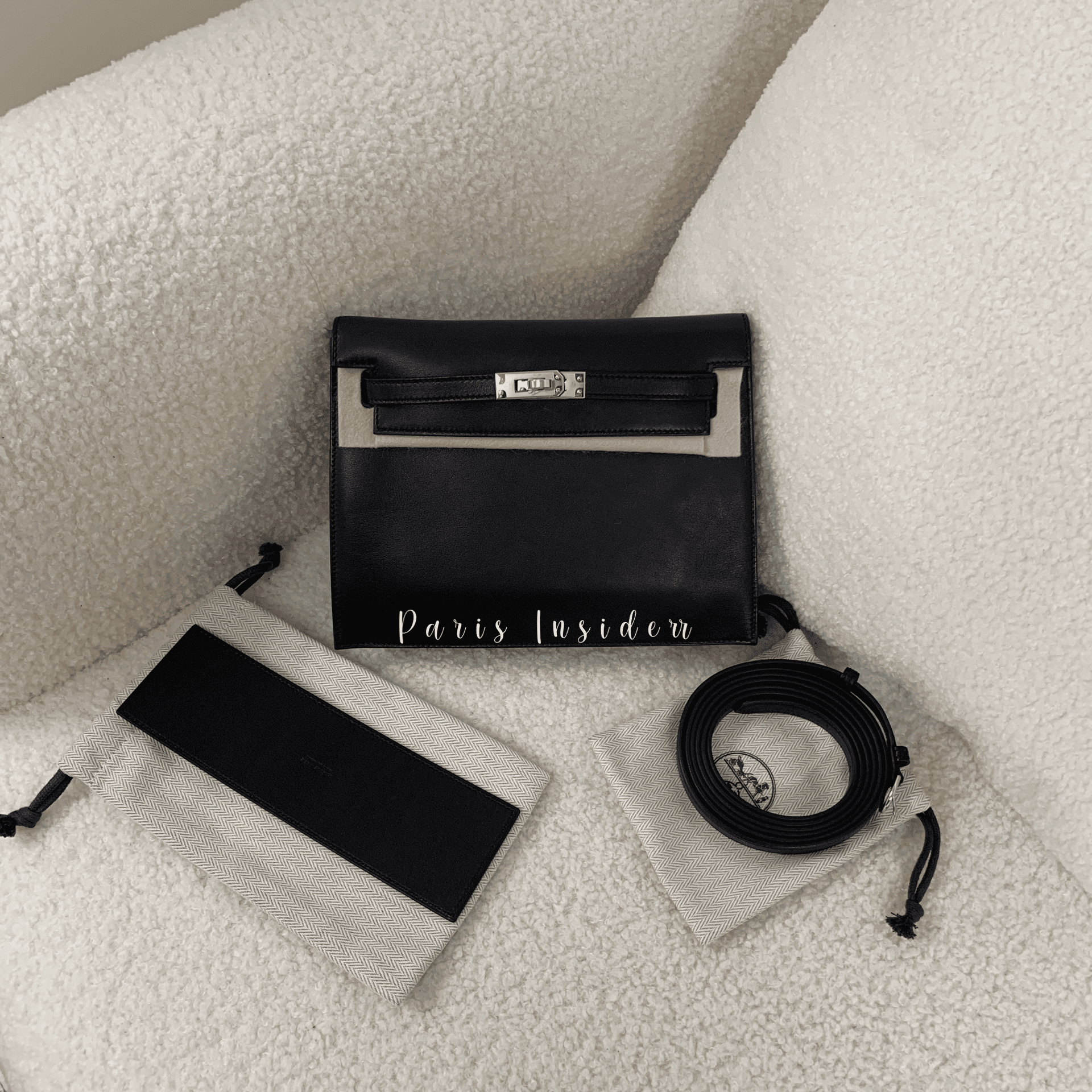Hermes Kelly Danse - 89 noir CK 黑銀扣