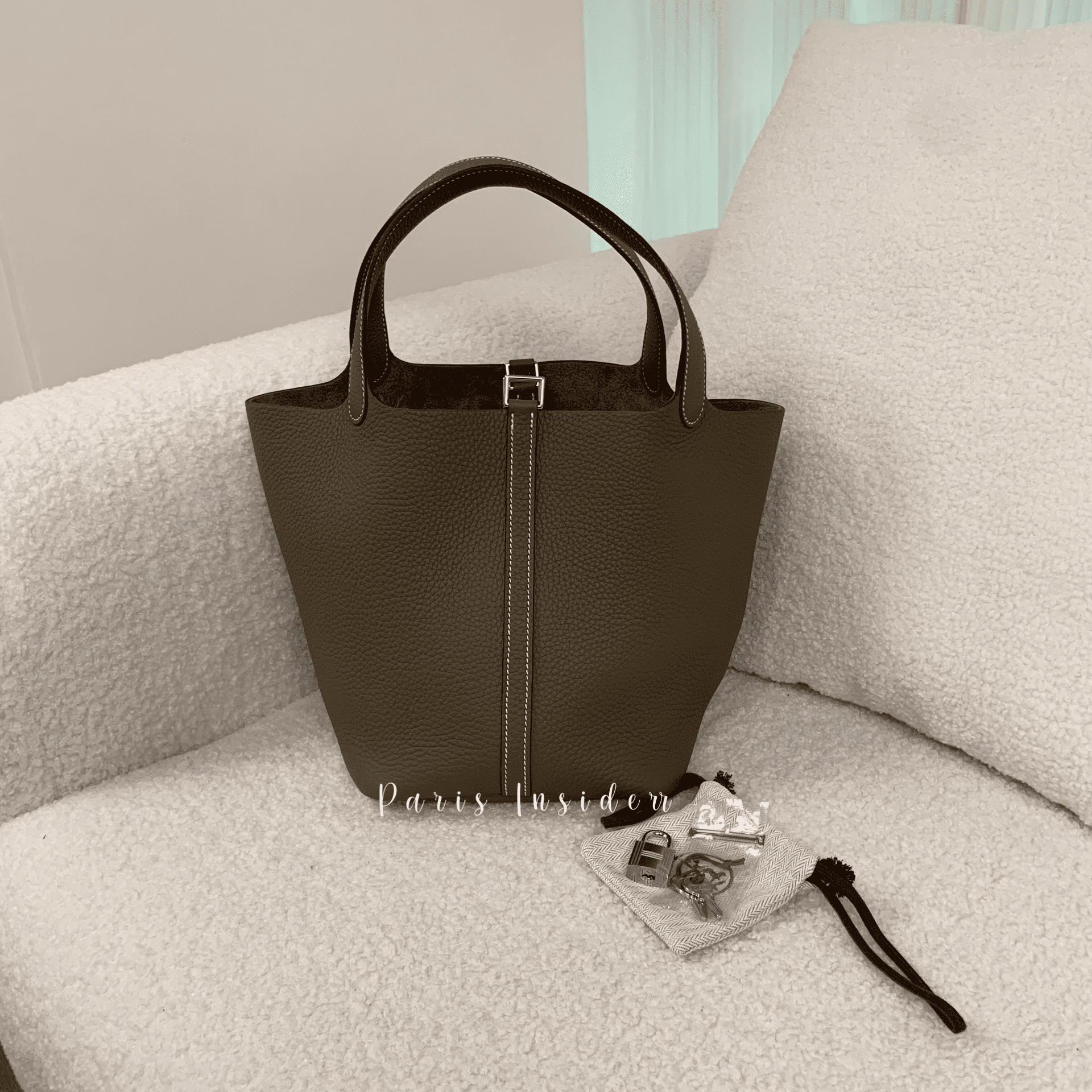 Hermes Picotin 22 - 18 Etoupe CK 大象灰銀扣 - Image 2