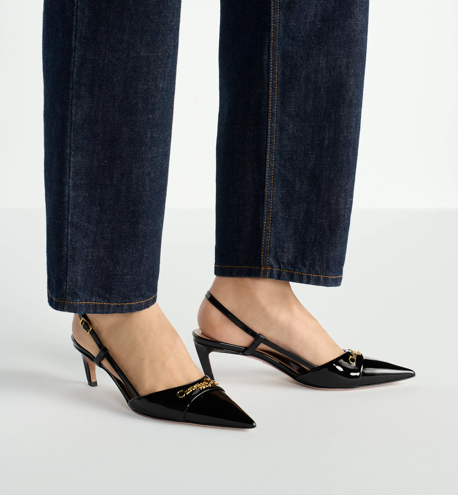 Dior my dior patent slingback Pump - black 黑 - Image 5