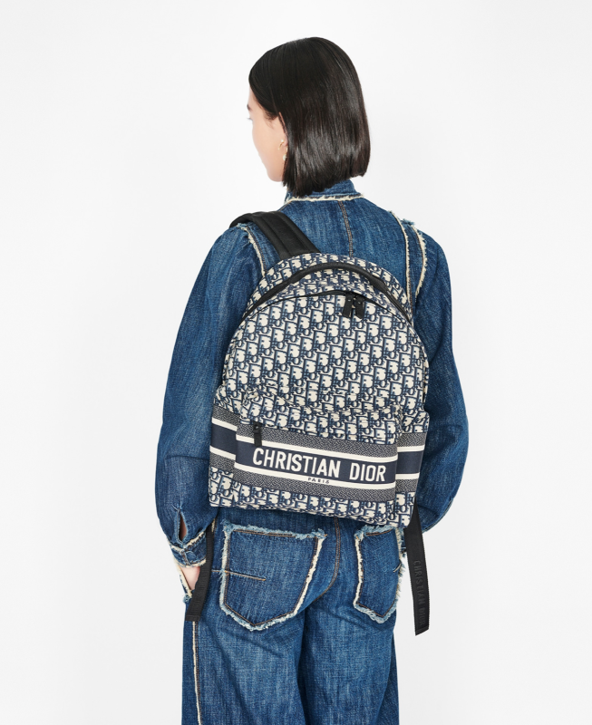 Dior Oblique Travel Backpack - blue 藍 - Image 5