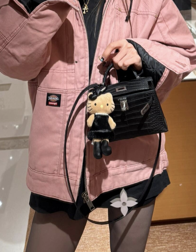 HERMES Kelly 25 - 89 noir (shiny alligator) CK - Image 5