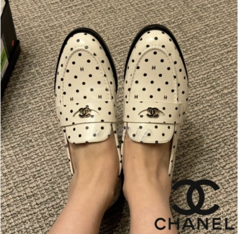 Chanel 24p Loafers Flat shoes - polka dot 黑白波點 - Image 3