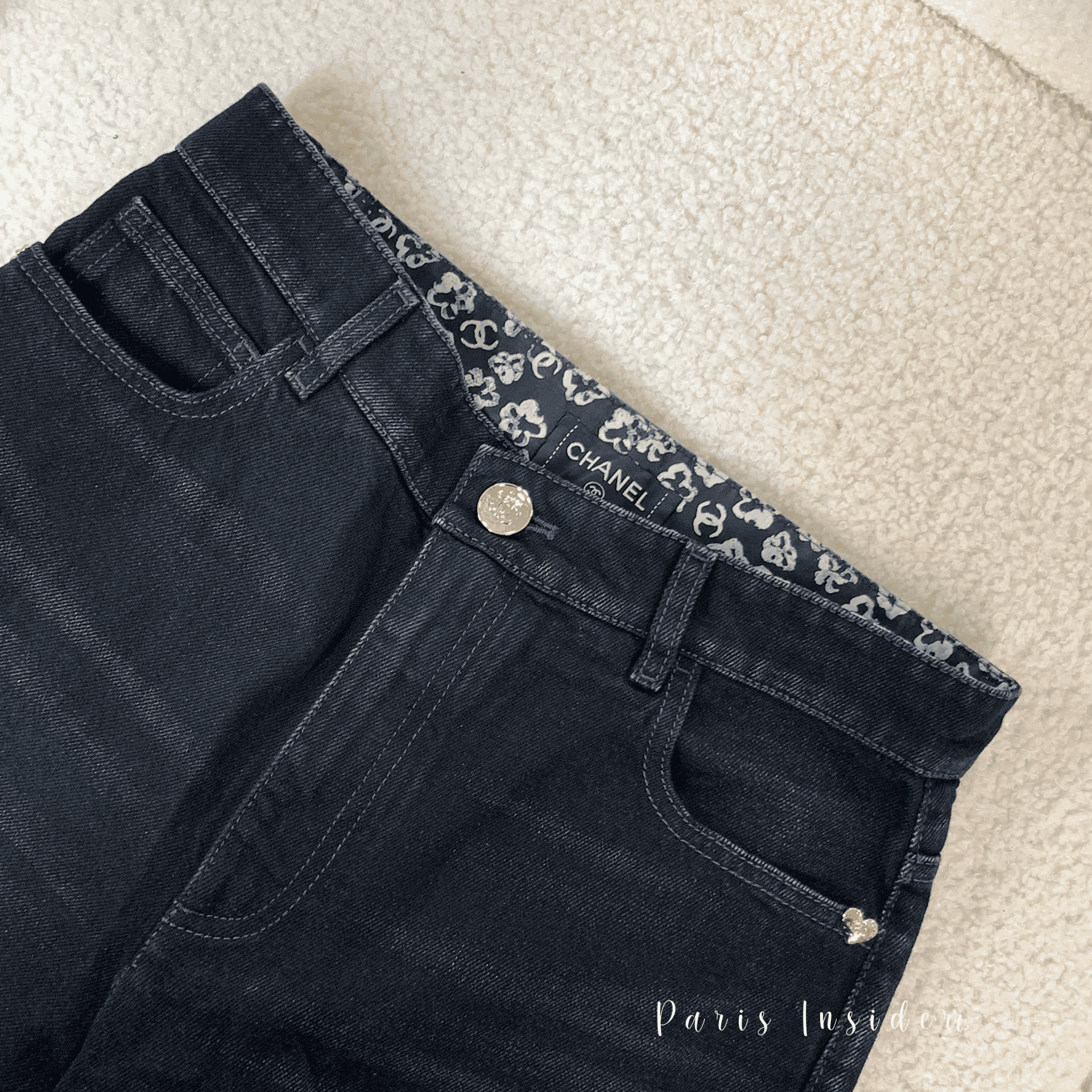 Chanel denim jeans P80316 - black 黑