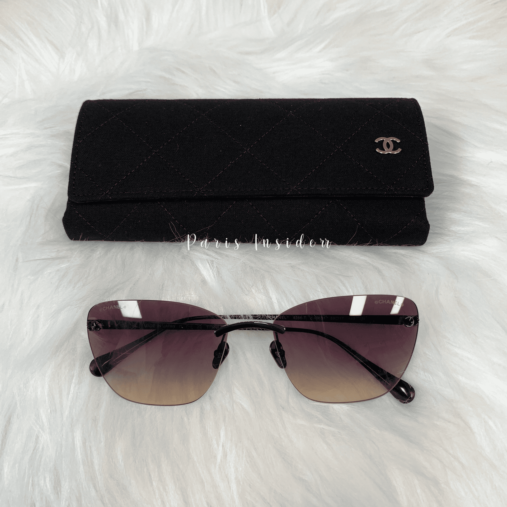 Chanel Titanium Cat eye CC sunglasses 4286T - Image 3