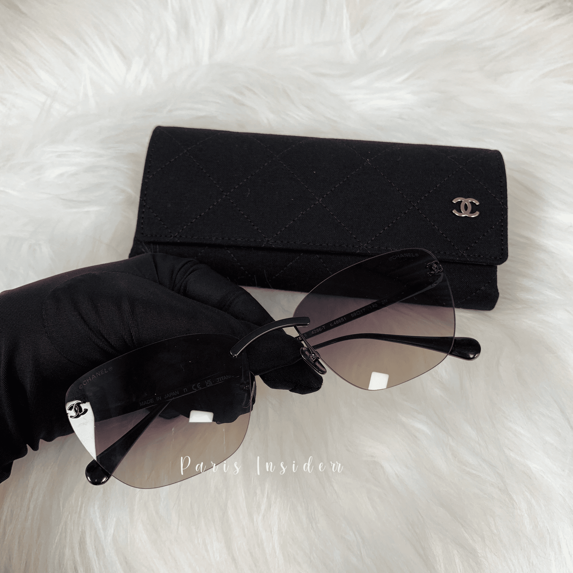 Chanel Titanium Cat eye CC sunglasses 4286T - Image 2