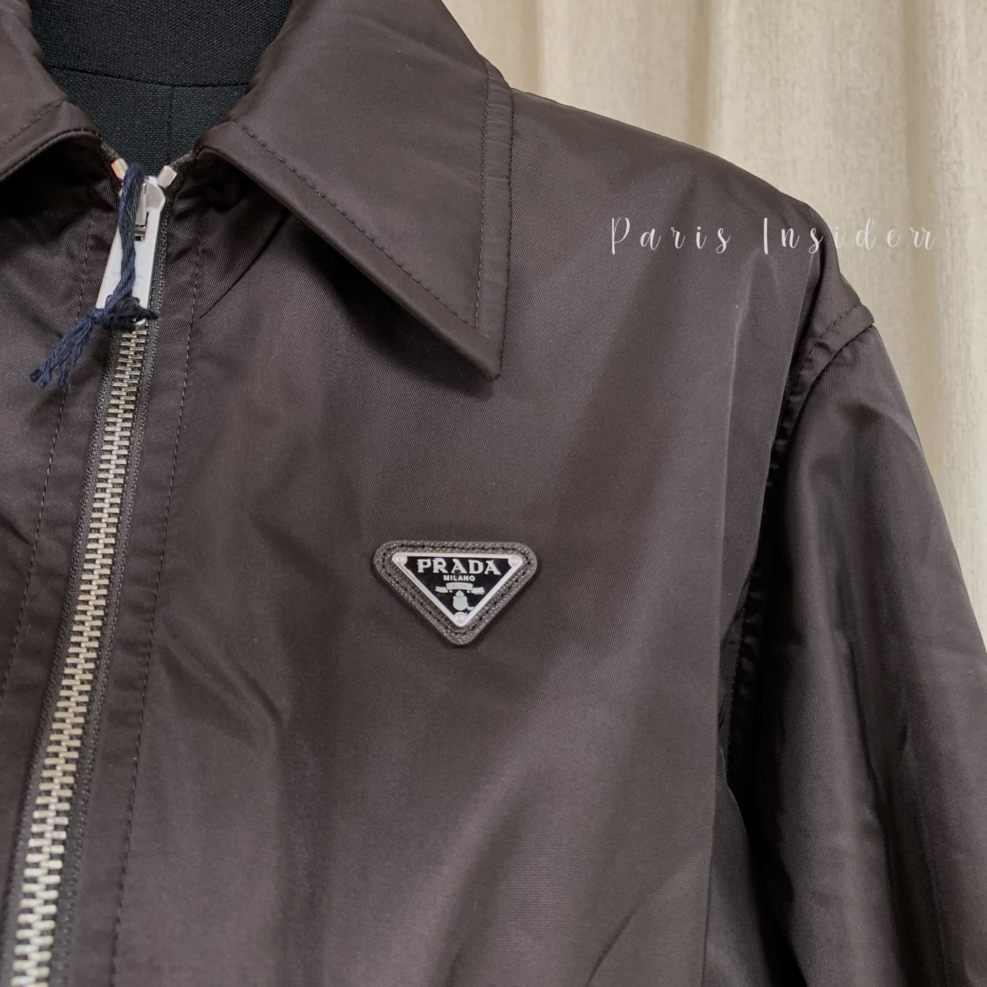Prada Re-Nylon Blouson Jacket - dark brown 深棕 - Image 3
