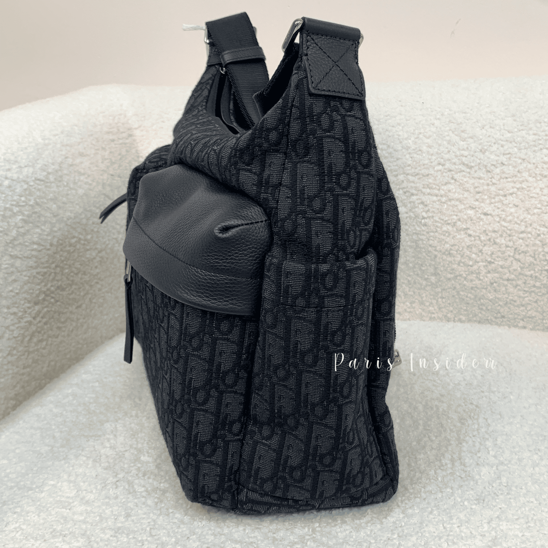 Dior medium rider soft hobo bag - black 黑 - Image 6