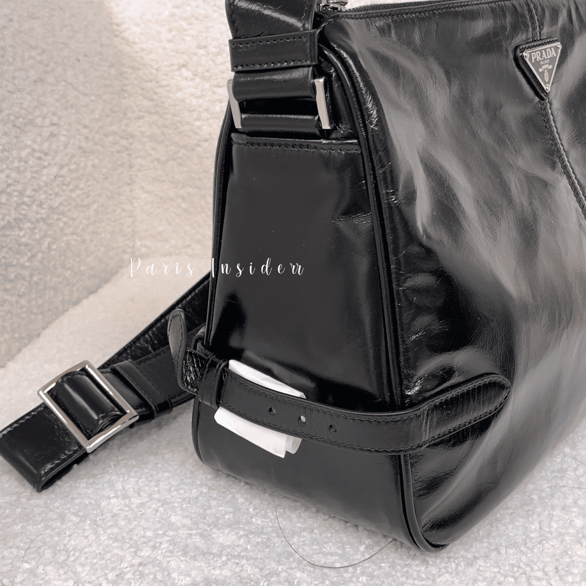 Prada leather shoulder bag - black 黑 - Image 3