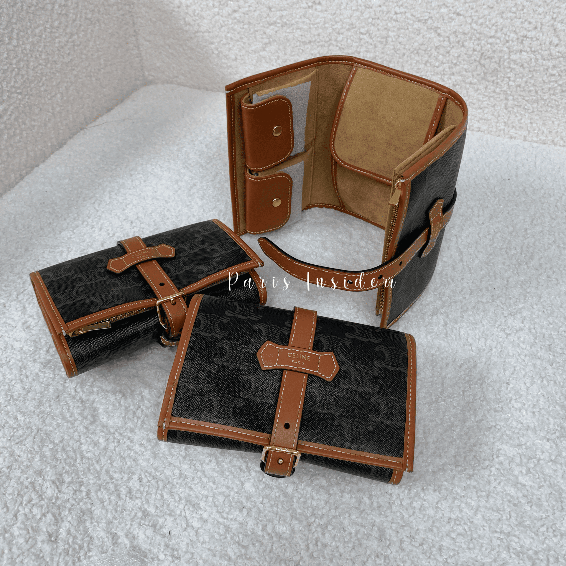 Celine Triomphe Jewelry Pouch - brown 棕褐色 - Image 2