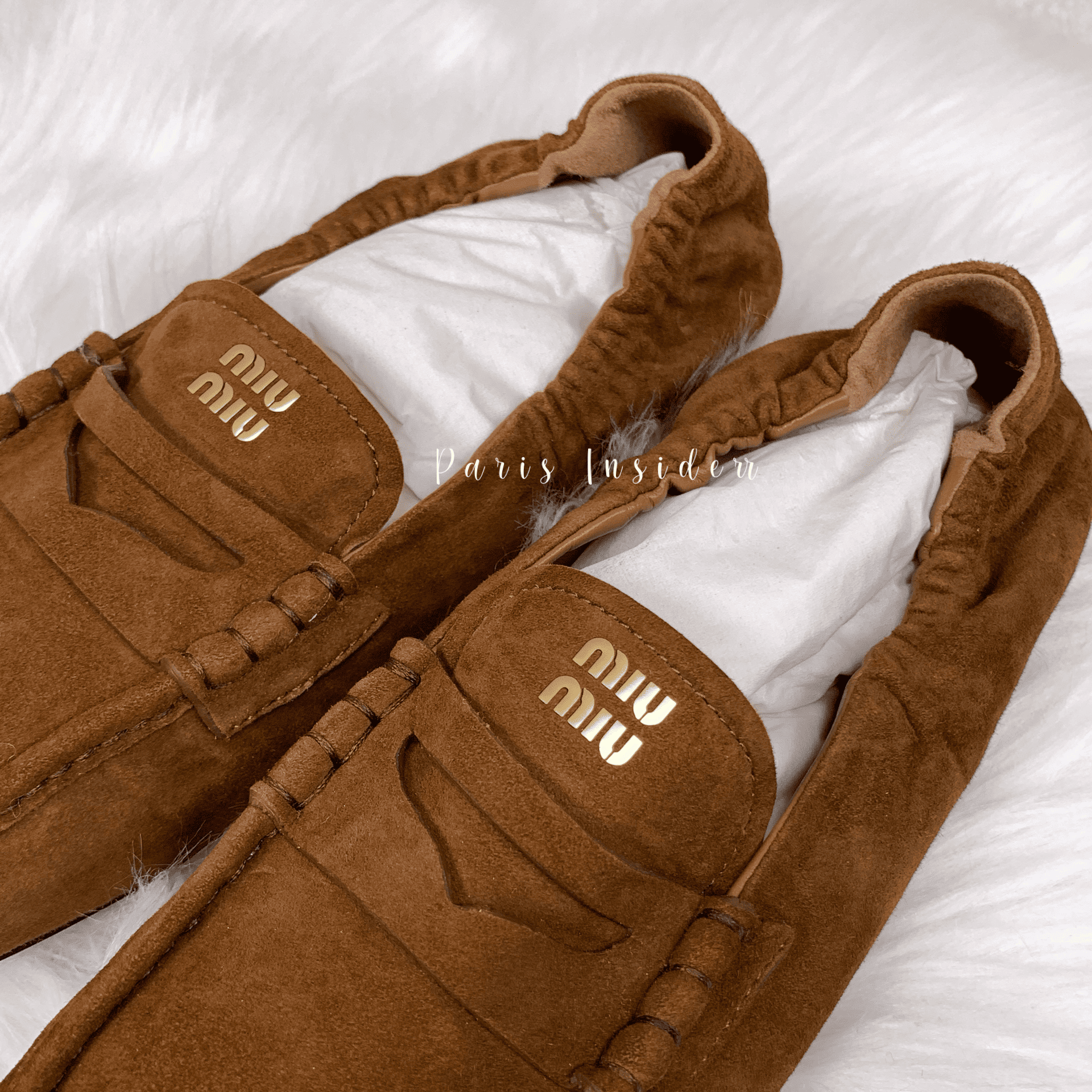 Miu Min soft suede loafers - oak 橡木色 - Image 2