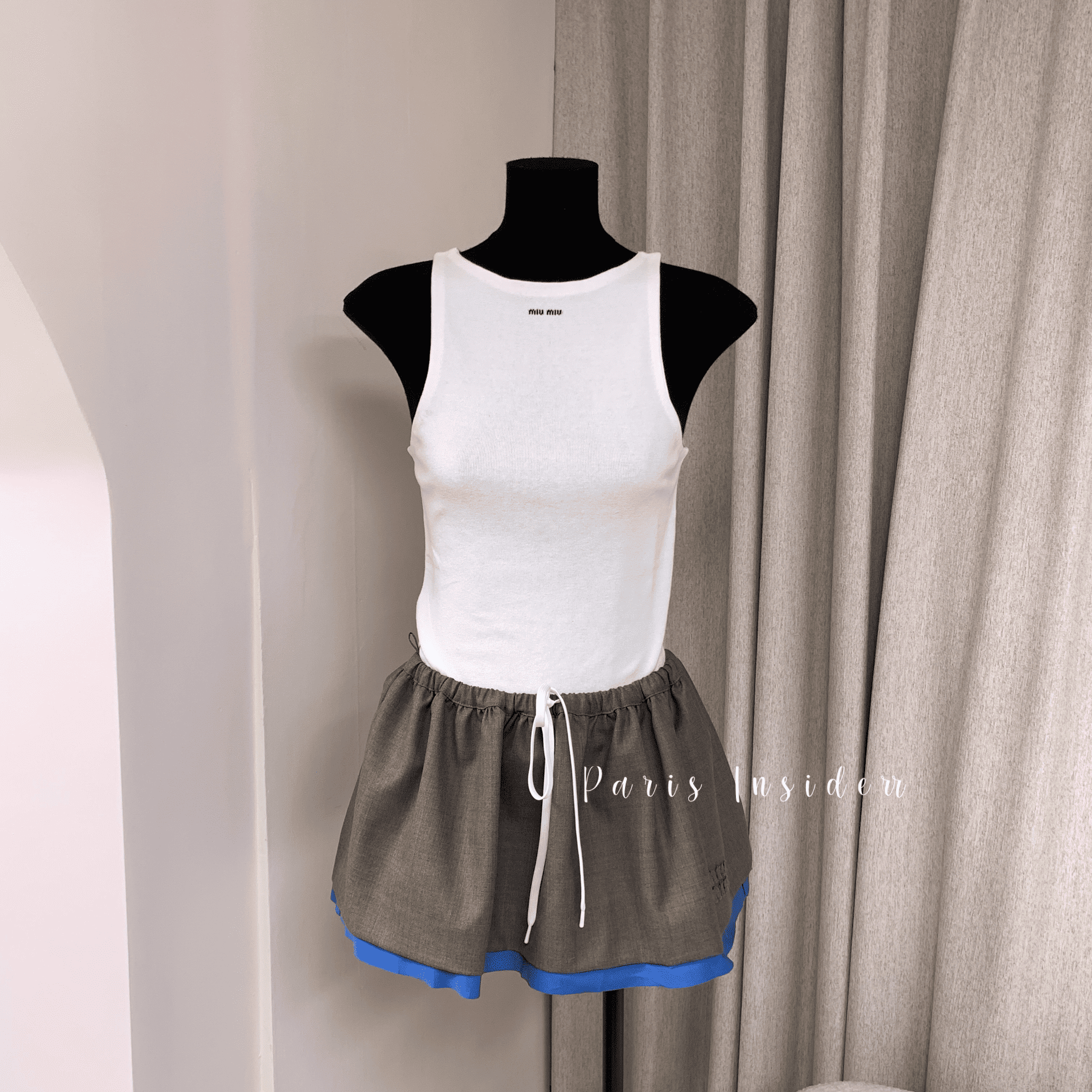 Miu Miu Tank Top and Miniskirt