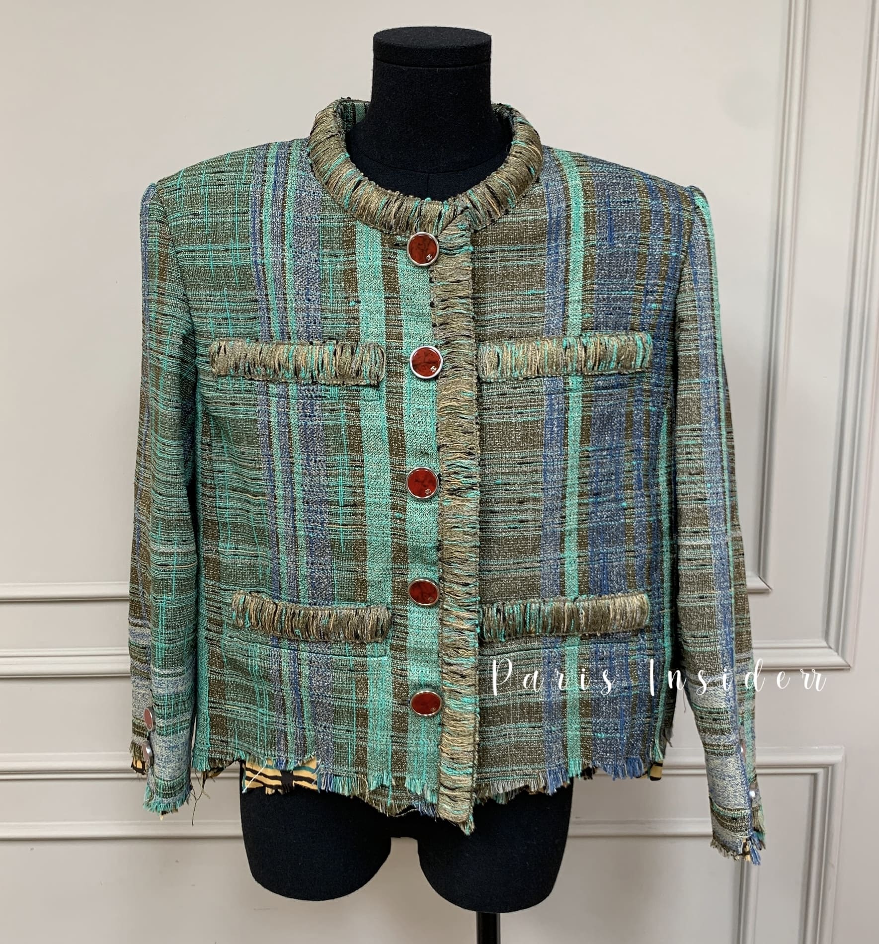 Chanel 26SS Tweed Jacket - Marrone,verde acqua & blu (棕、水綠與藍)