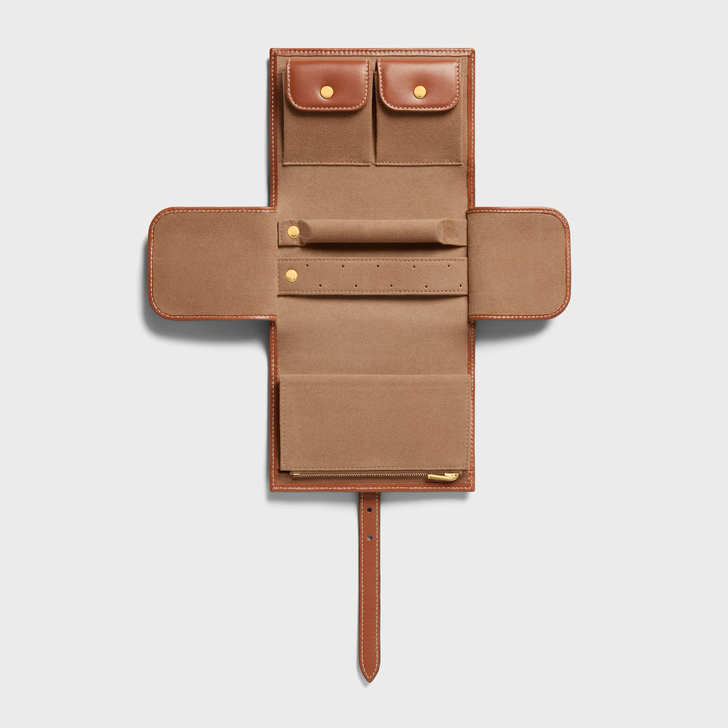 Celine Triomphe Jewelry Pouch - brown 棕褐色 - Image 4